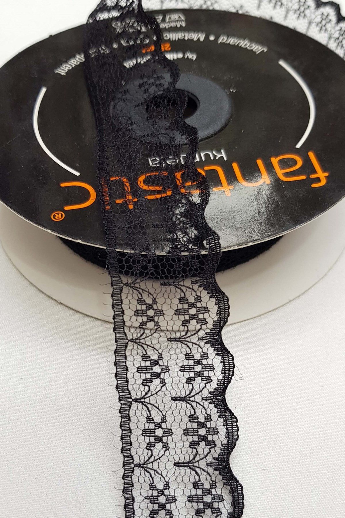 Siyah Tek Taraflı Dantel 2,5 cm