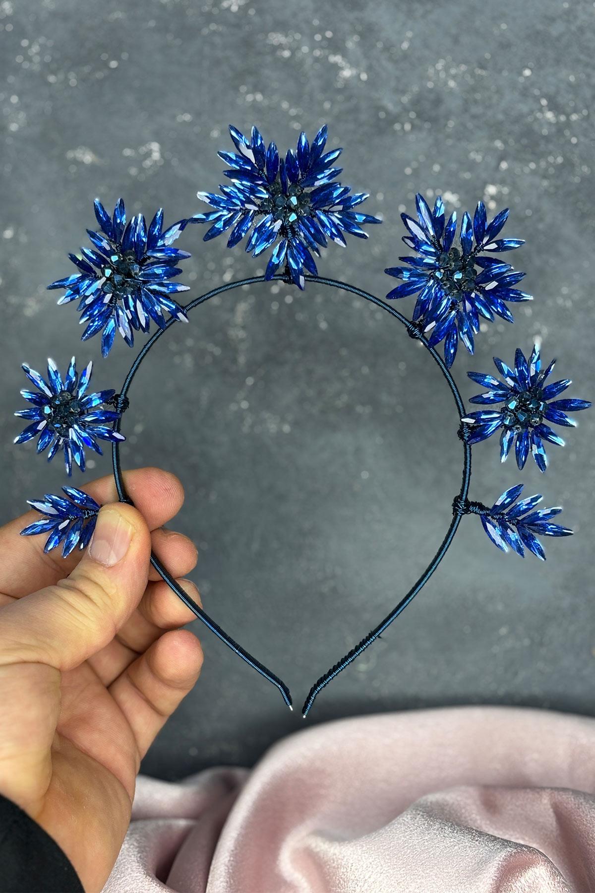 Star Taşlı Gelin Kına Tacı Ve Gelin Saç Aksesuarı