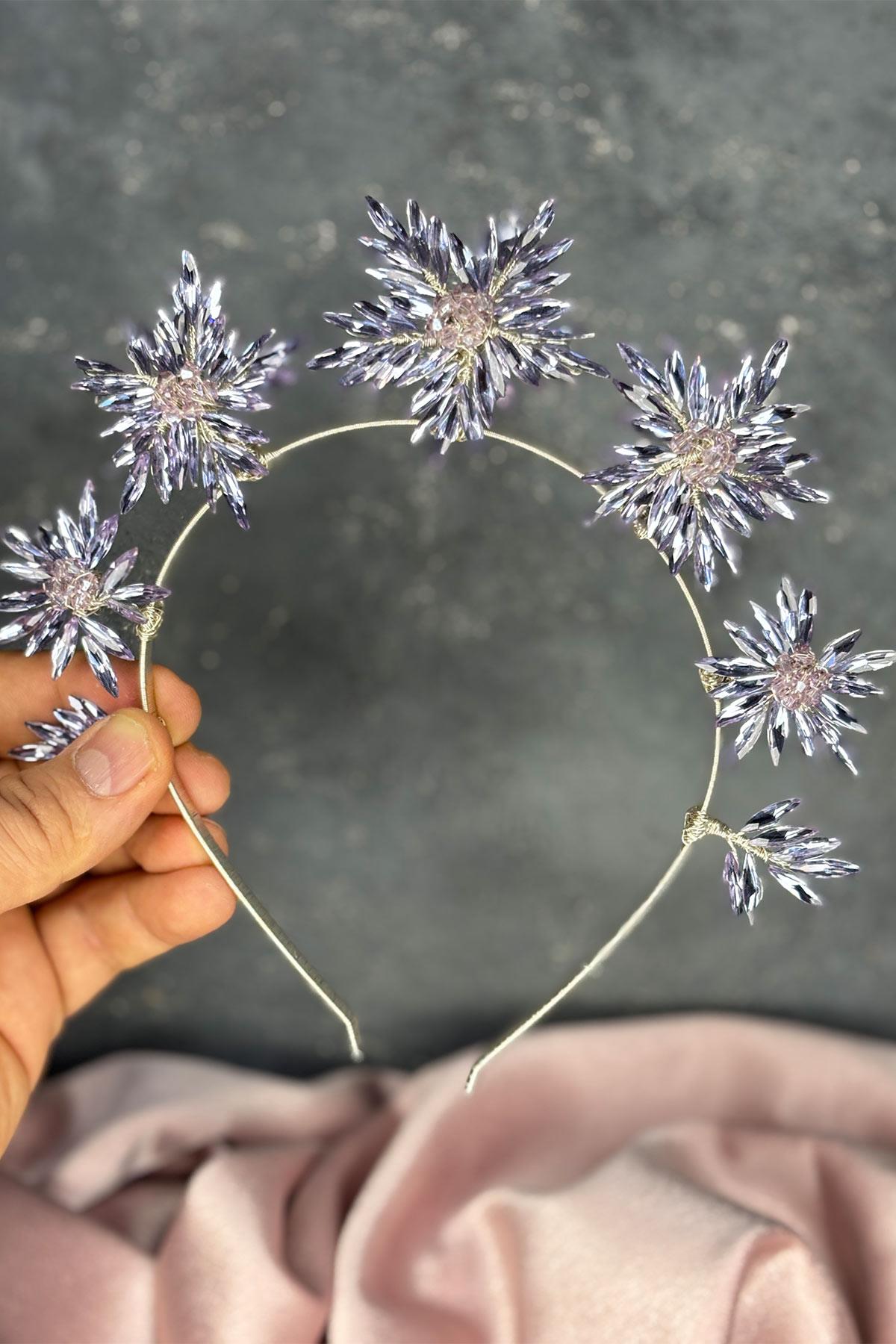 Star Taşlı Gelin Kına Tacı Ve Gelin Saç Aksesuarı