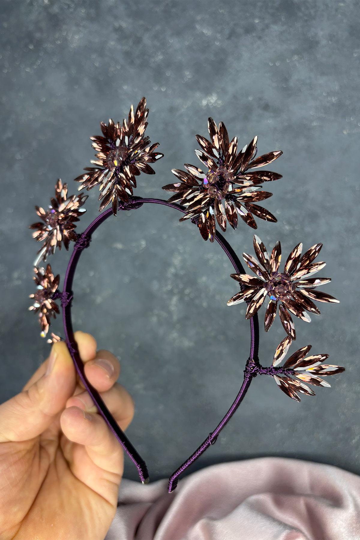 Star Taşlı Gelin Kına Tacı Ve Gelin Saç Aksesuarı