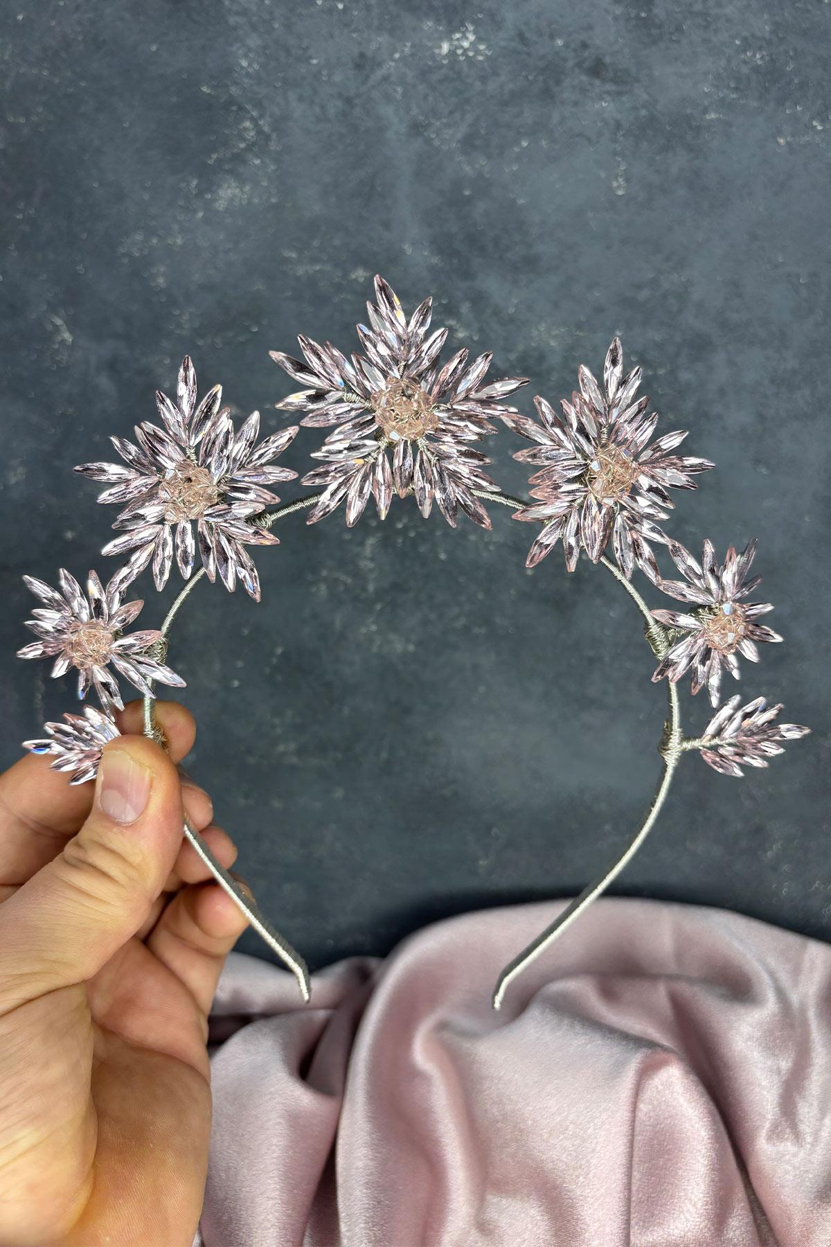 Star Taşlı Gelin Kına Tacı Ve Gelin Saç Aksesuarı