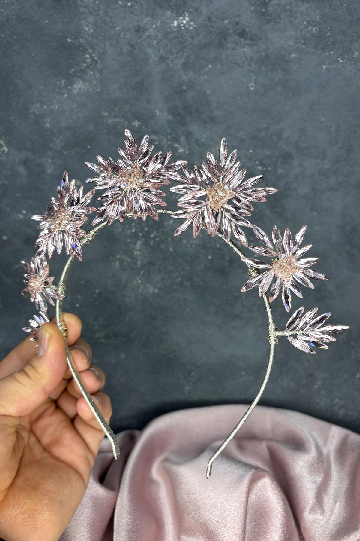 Star Taşlı Gelin Kına Tacı Ve Gelin Saç Aksesuarı