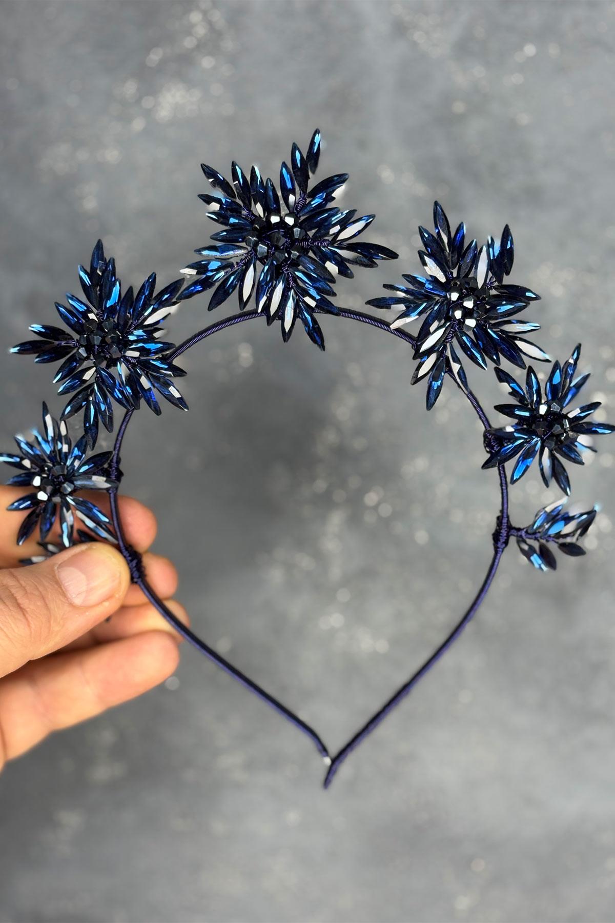 Star Taşlı Gelin Kına Tacı Ve Gelin Saç Aksesuarı