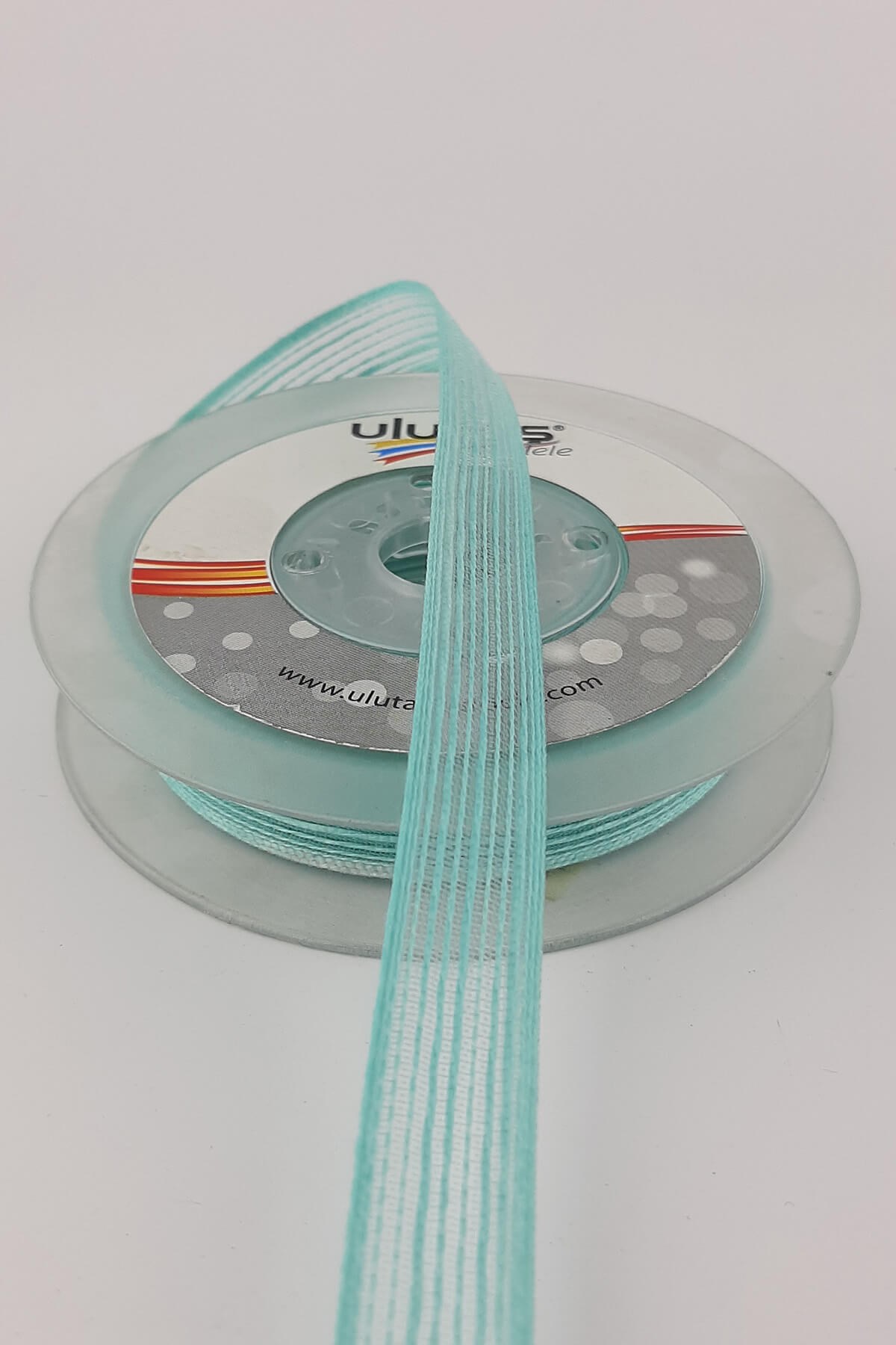 Su Yeşili Keten Efektli Kurdele 1,5 cm 10 mt