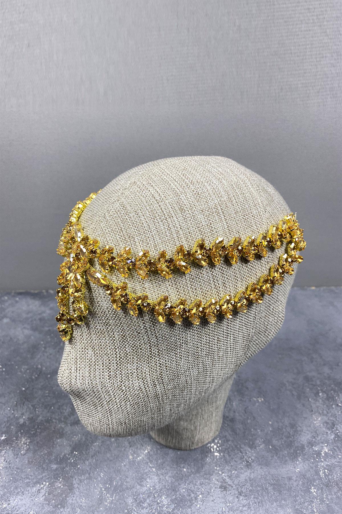 Sultan Model Alınlık Gelin Kına Saç Aksesuarı