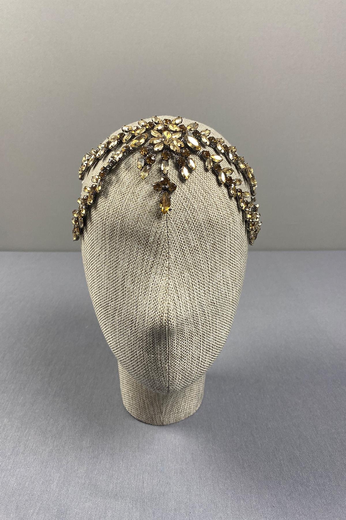 Sultan Taşlı Alınlık Gelin Kına Saç Aksesuarı