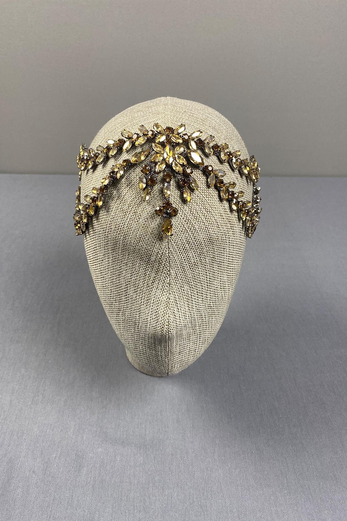 Sultan Taşlı Alınlık Gelin Kına Saç Aksesuarı