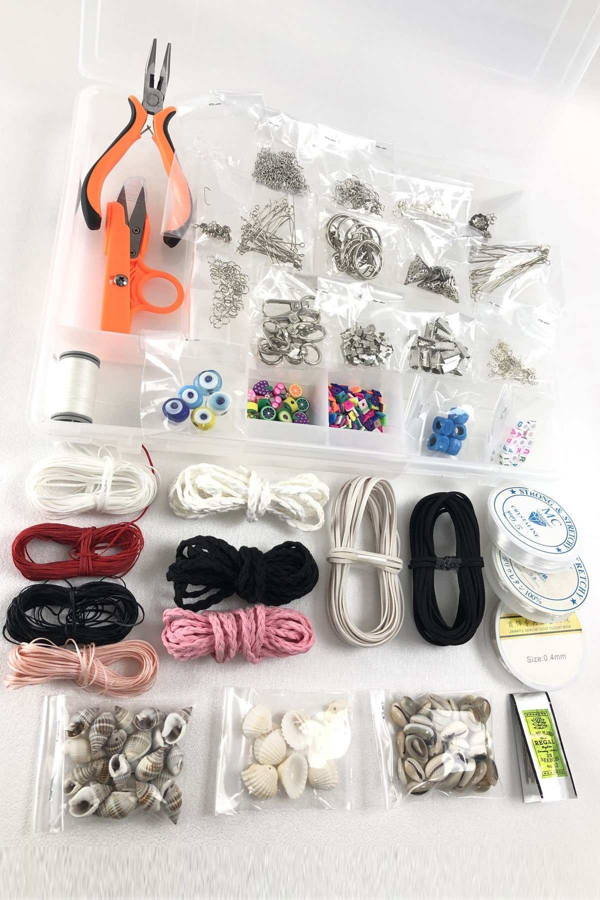 Takı Yapım Malzemesi Midye ve İpli Set