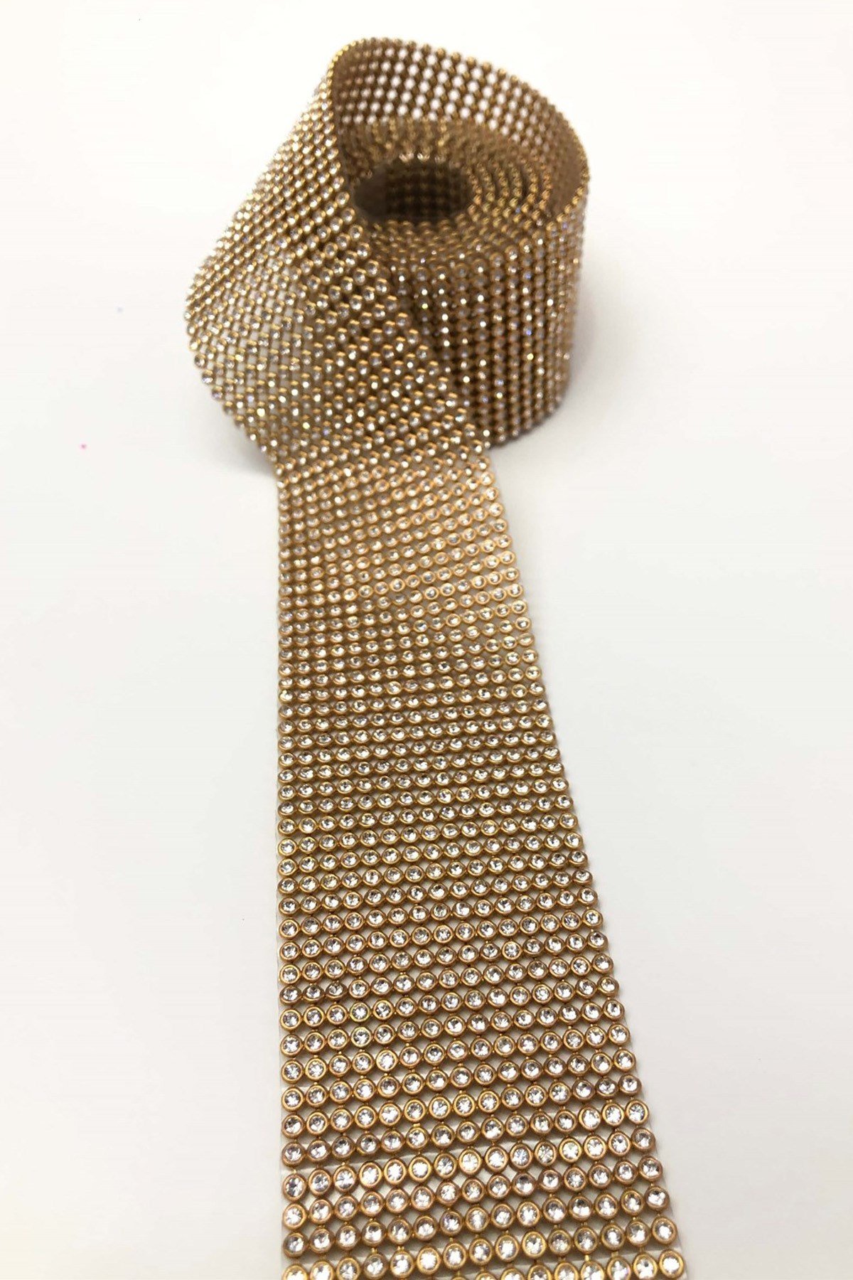 Taşlı Şerit Kemer Sarı Renk (8*120 cm)