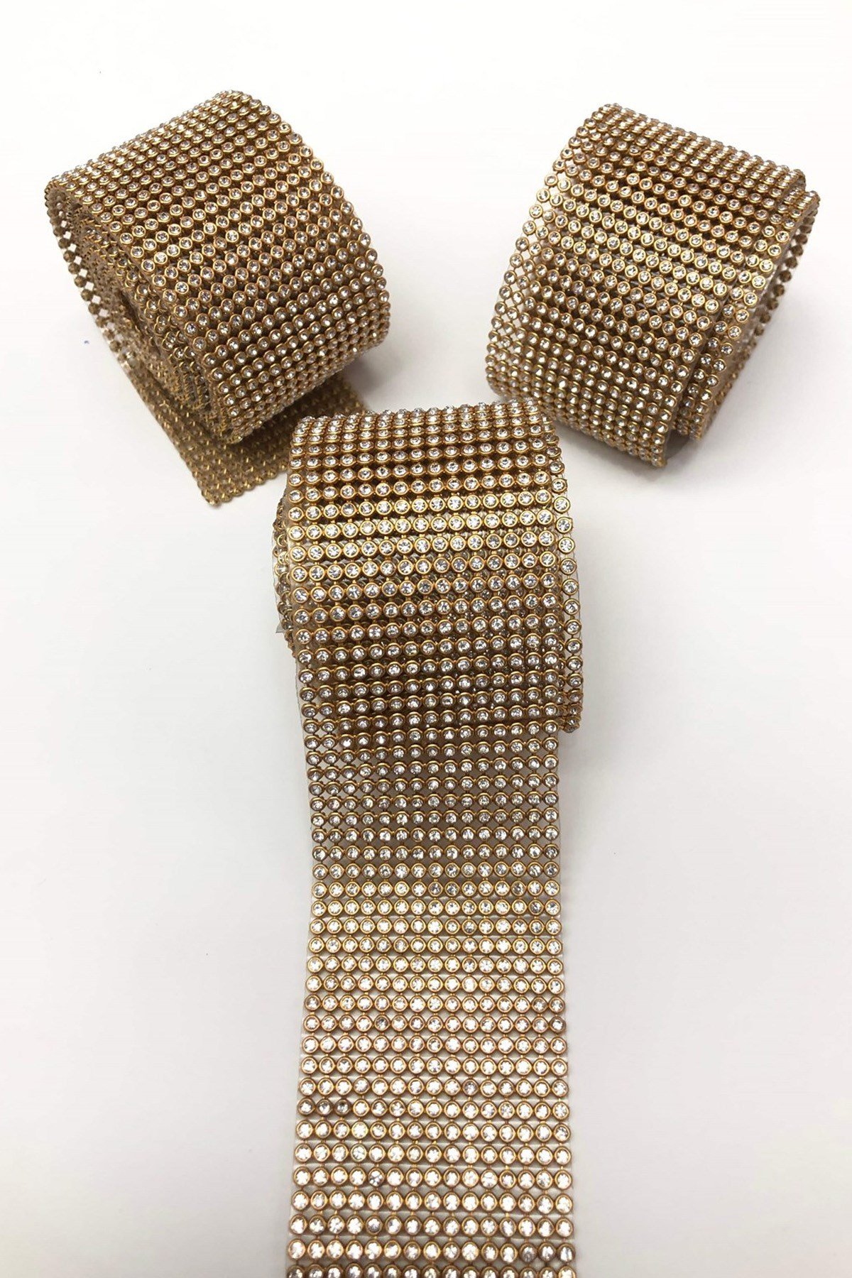 Taşlı Şerit Kemer Sarı Renk (8*120 cm)