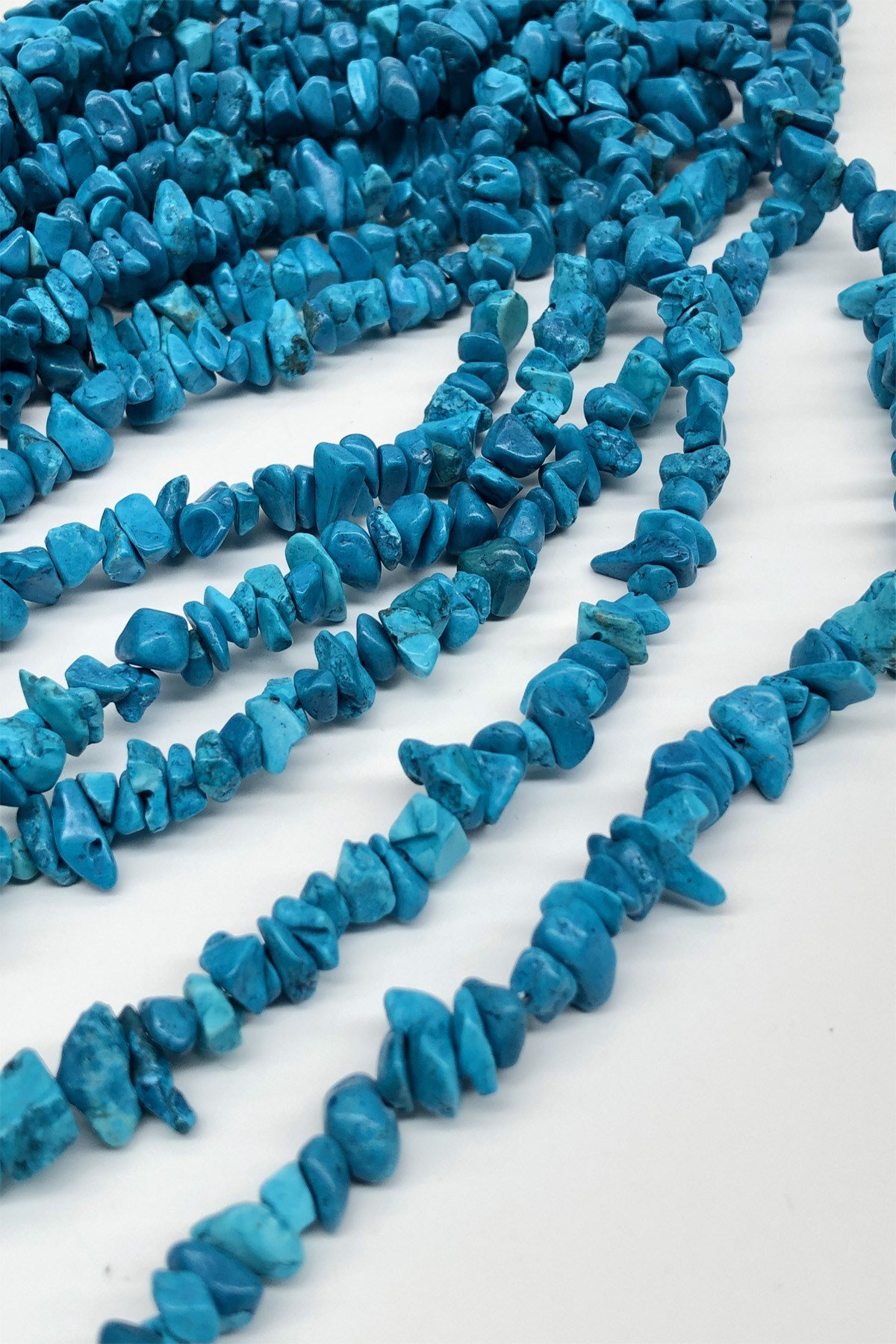 Turkuaz Çakıl Taşı Boncuk