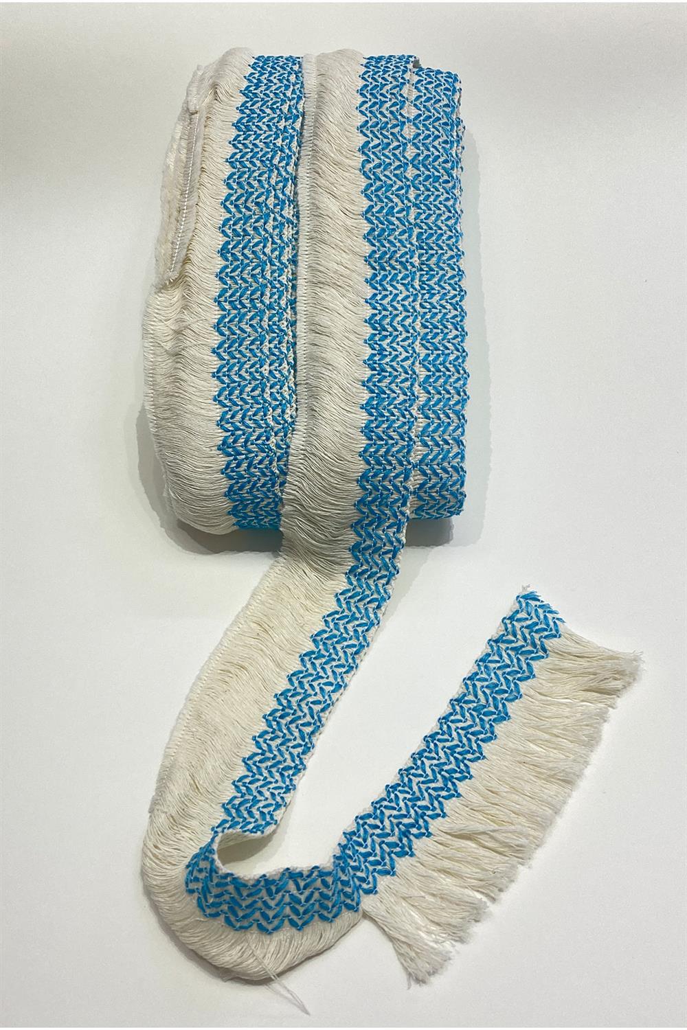 Turkuaz Pamuk Püskül Saçak