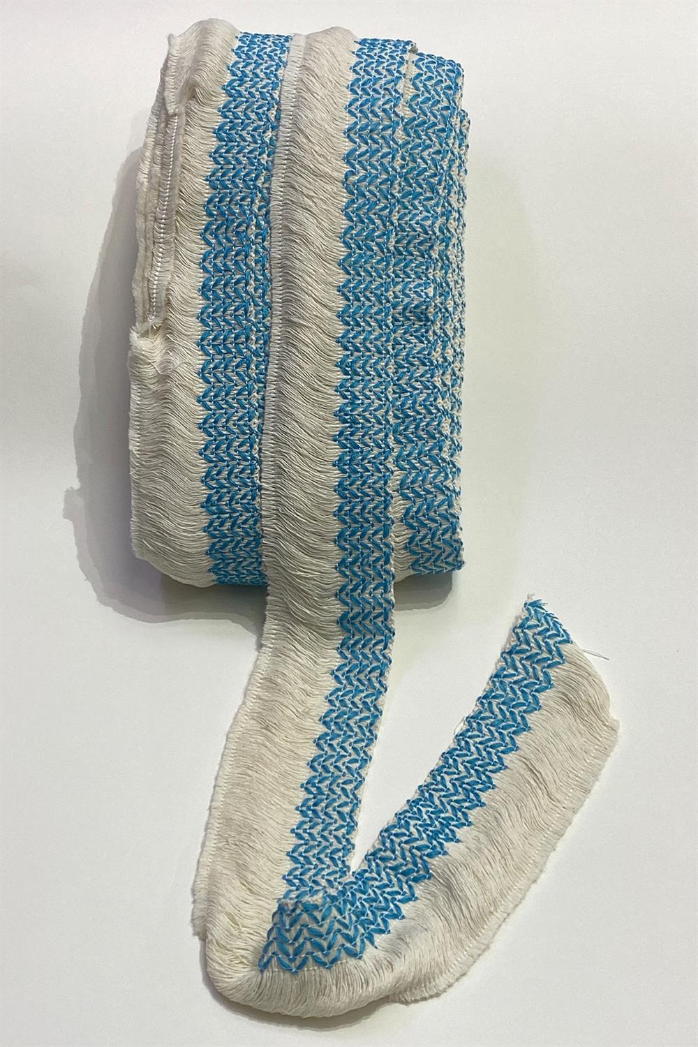 Turkuaz Pamuk Püskül Saçak