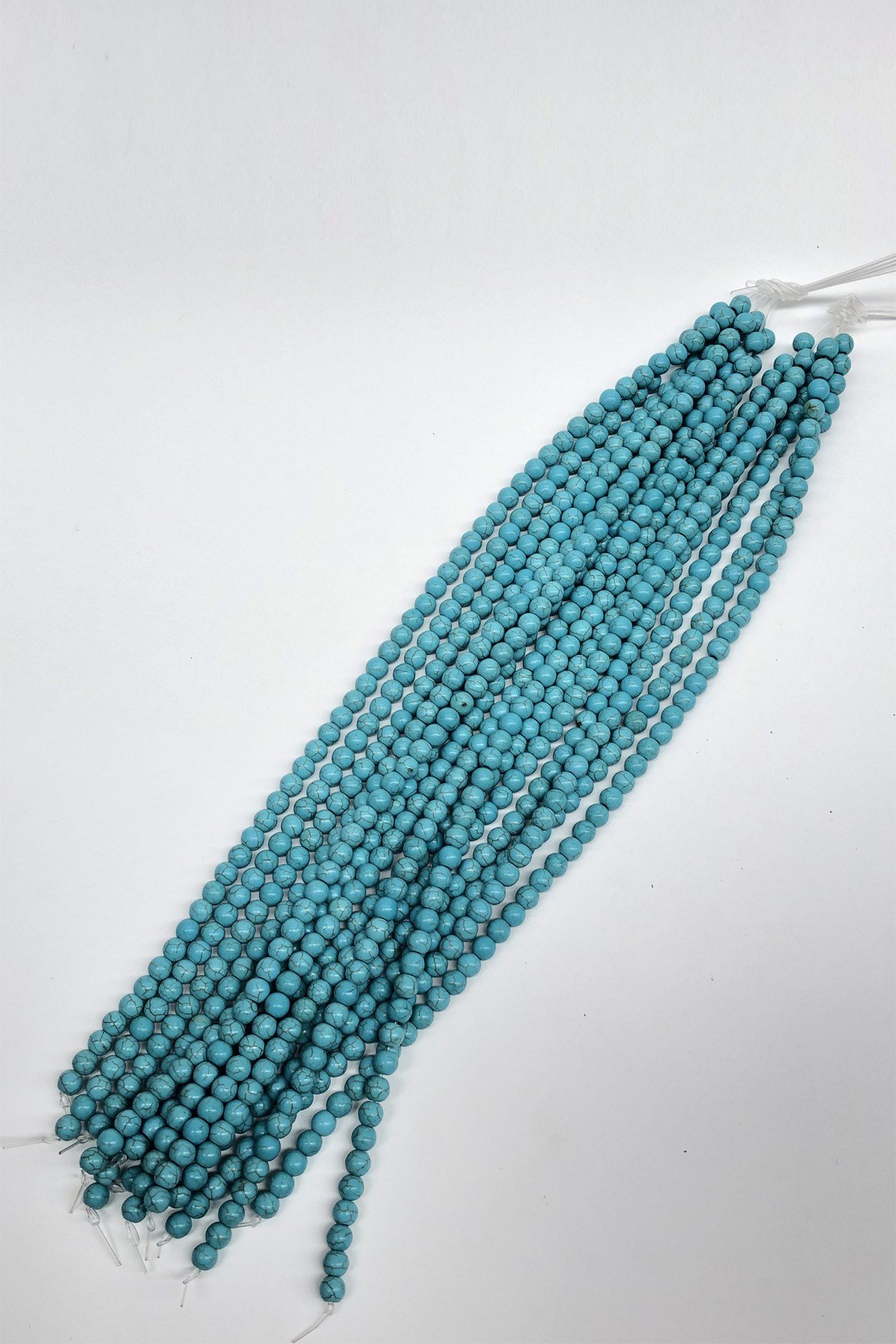 Turkuaz Yuvarlak Cam Boncuk 8 mm