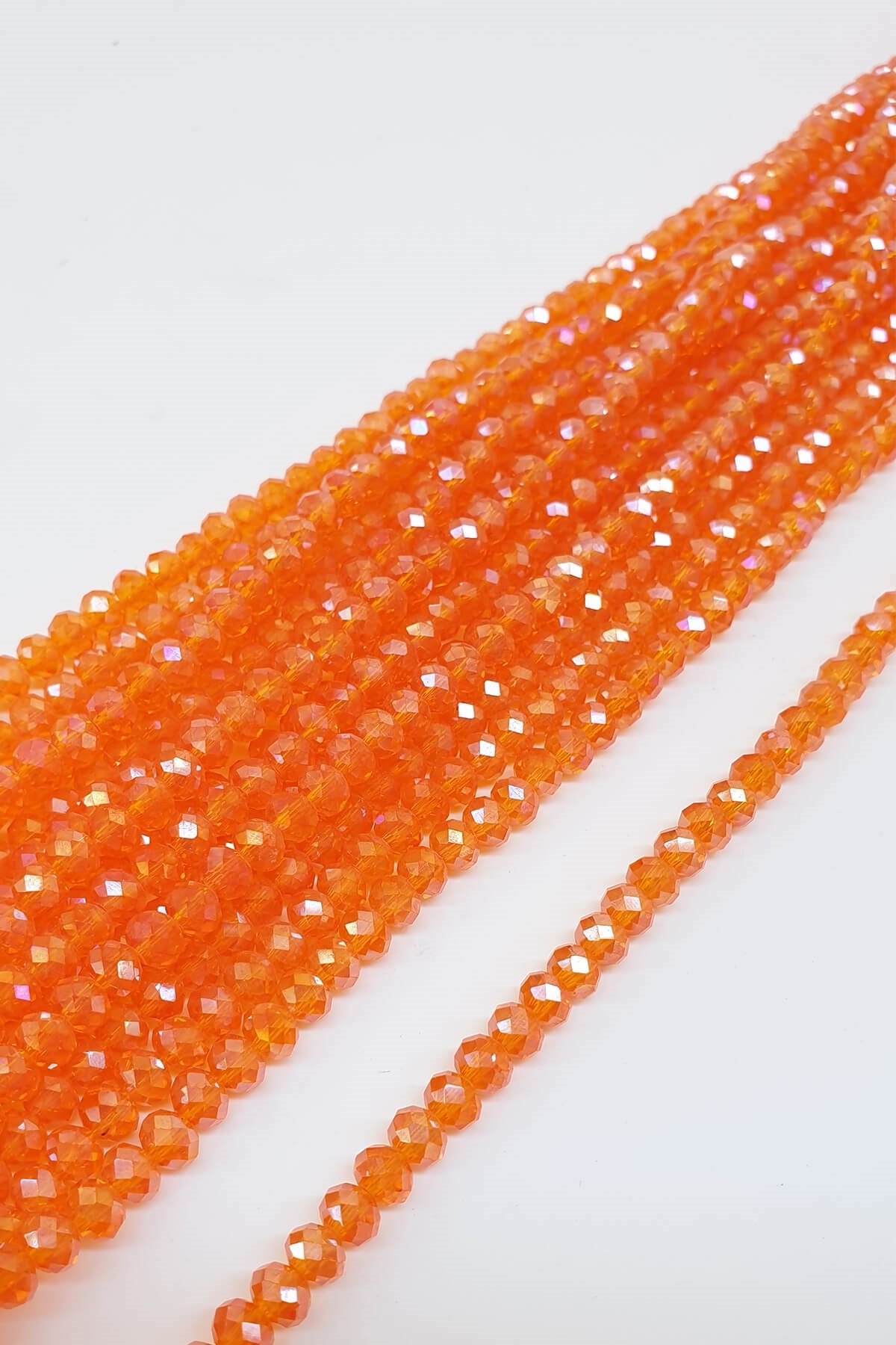 Turuncu Kristal Boncuk 6 Mm