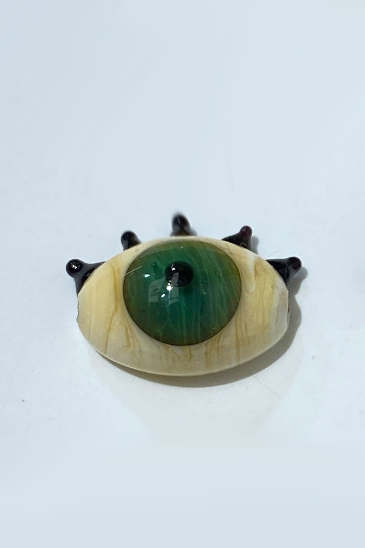 Green Murano Glass Bead Eye 1 Piece