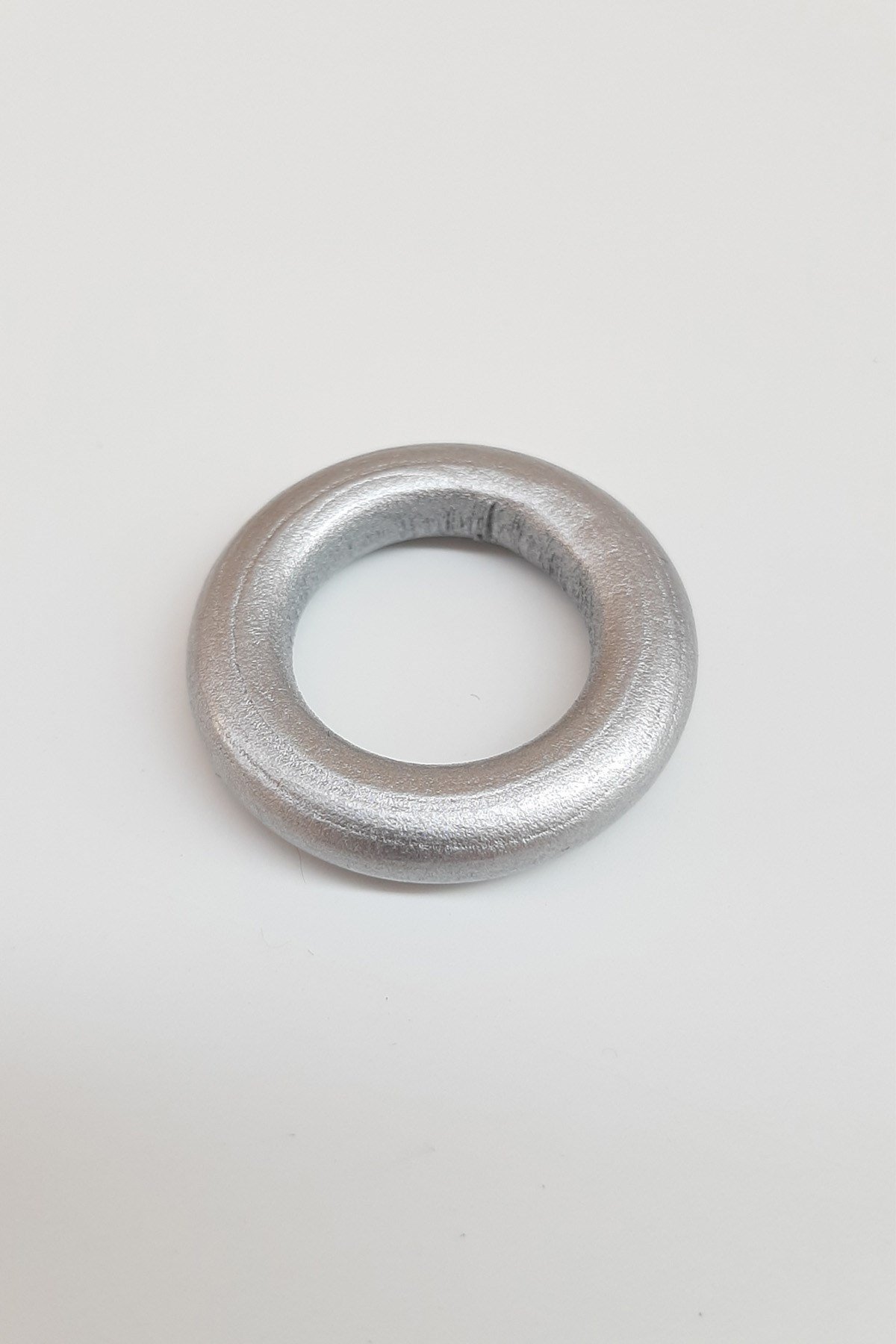 Yuvarlak Halka Gümüş Renk Ahşap Boncuk