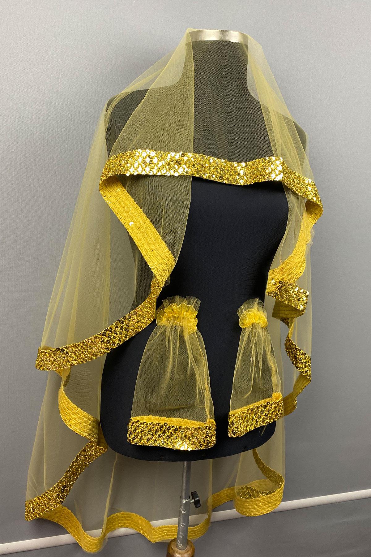 Zarif Model Pullu Gelin Kına Duvağı Yüz Örtüsü