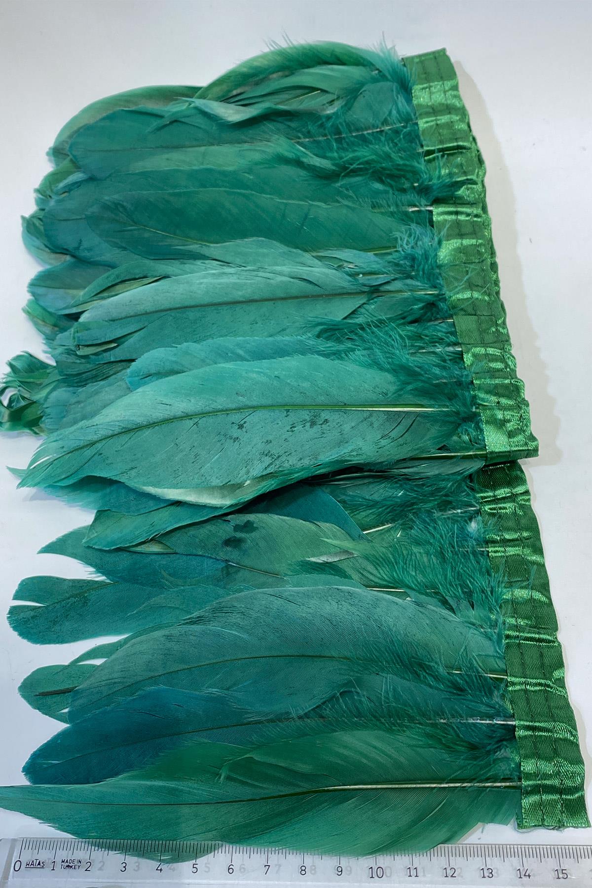 Zümrüt Yeşili Kartal Tüyü Şerit Tüy