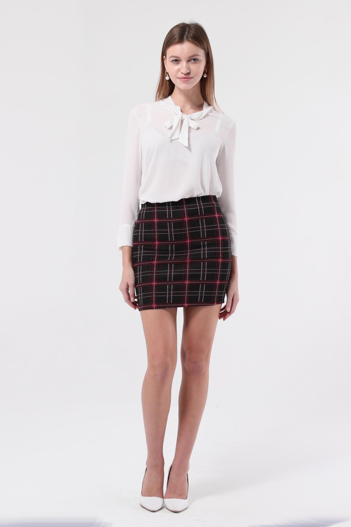 SEZER AKTAŞ BORDO DAR MİNİ ETEK