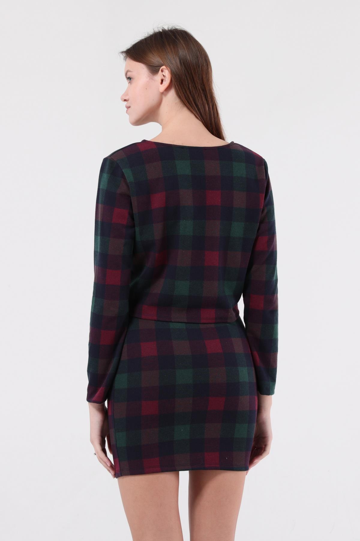 SEZER AKTAŞ BORDO EKOSE CEKET ETEK TAKIM