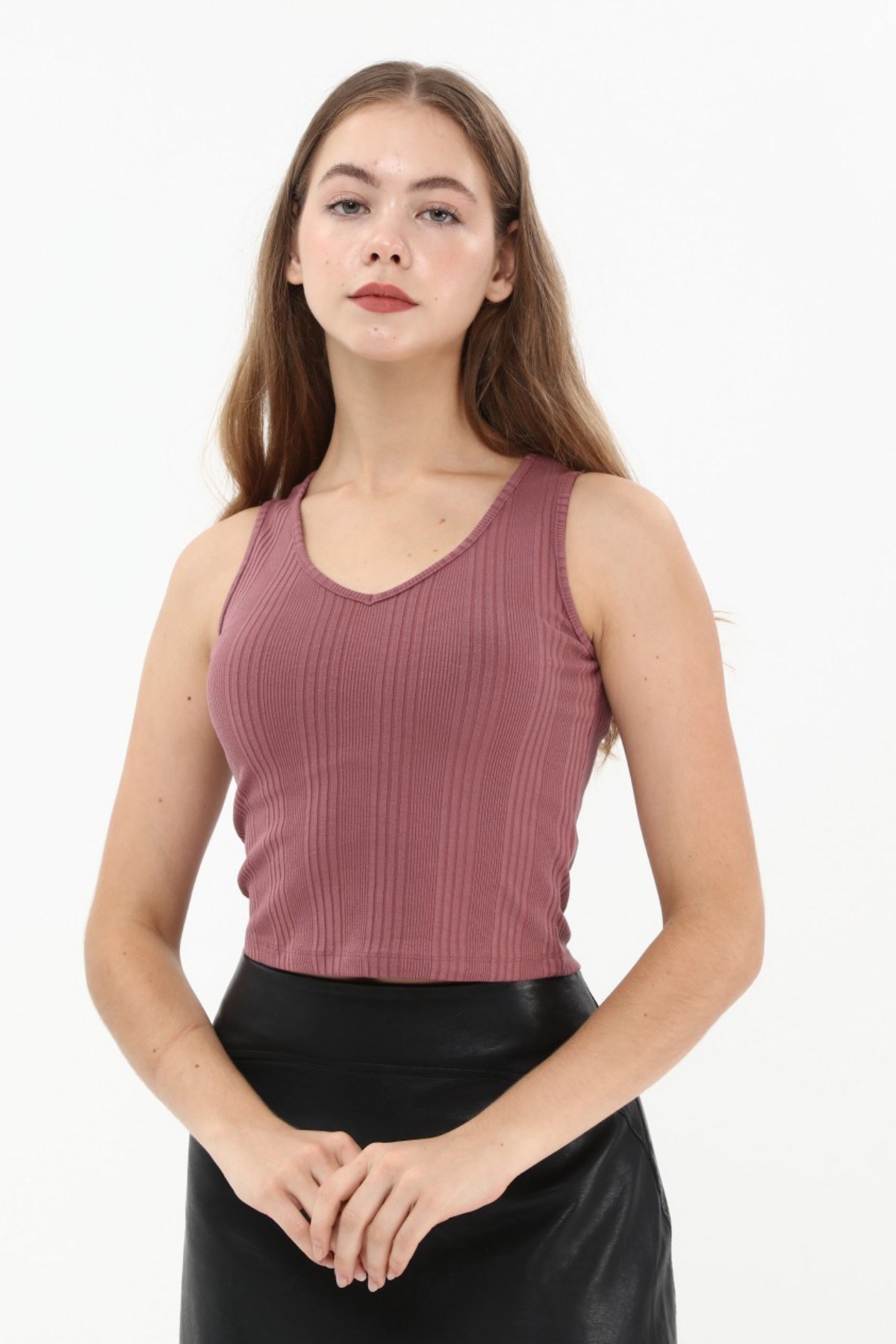 SEZER AKTAŞ BORDO KALIN ASKILI VE YAKA CROP