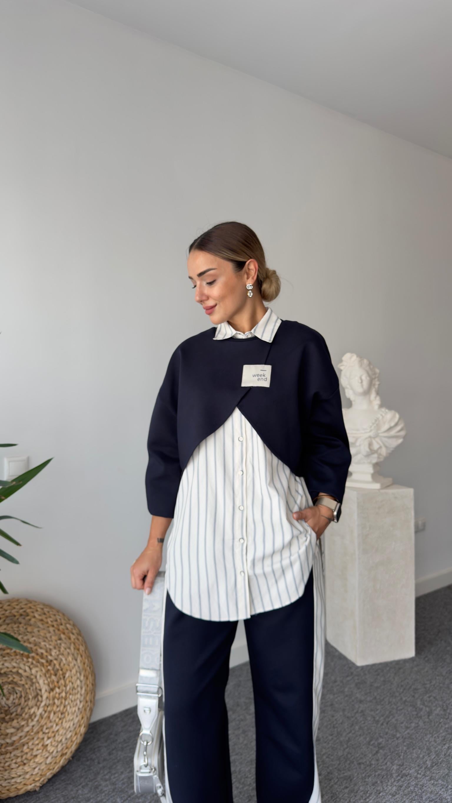Boris Gömlek Garnili Sweatshirt