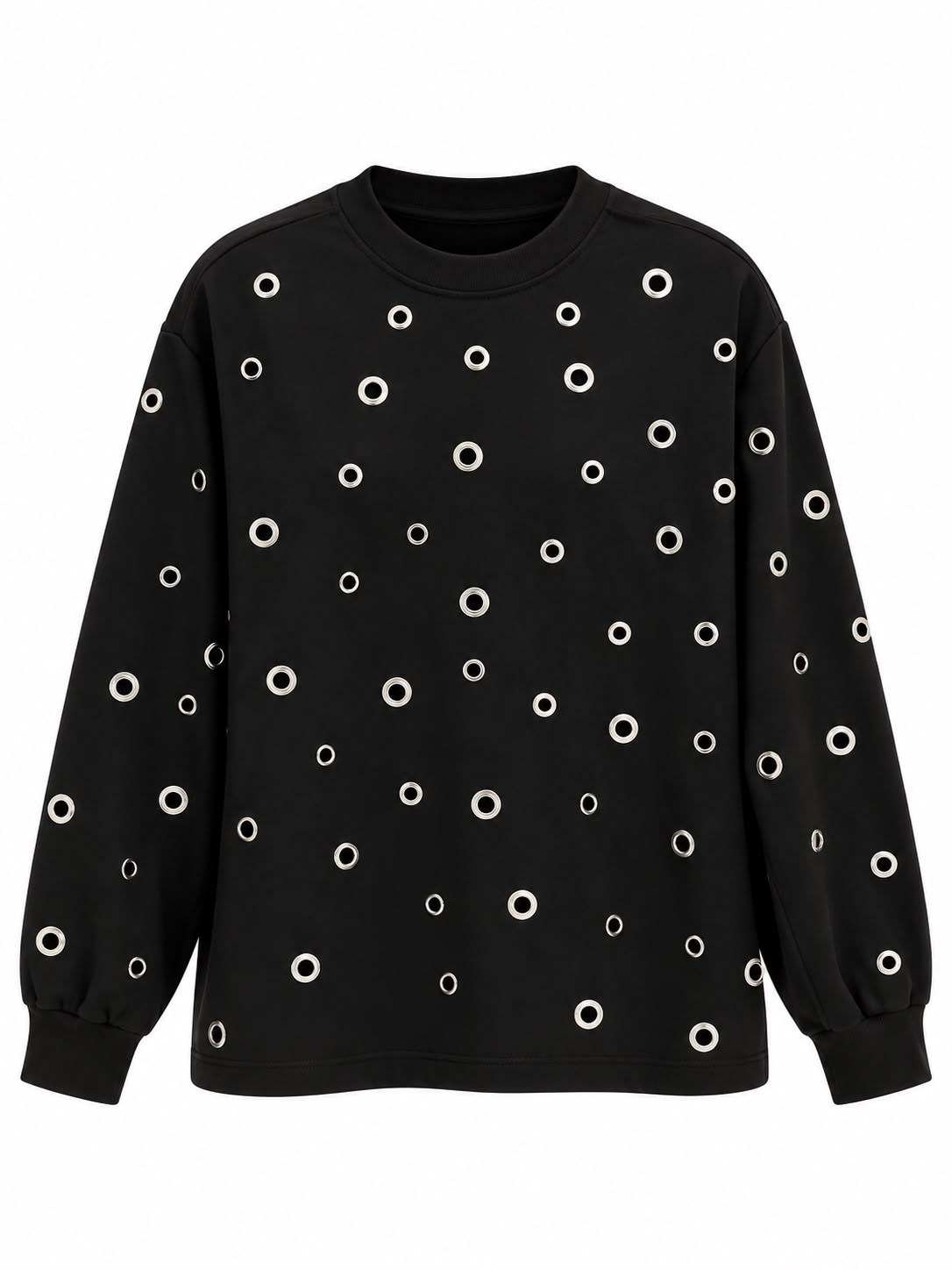 Kuş Gözlü Fileli Sweatshirt