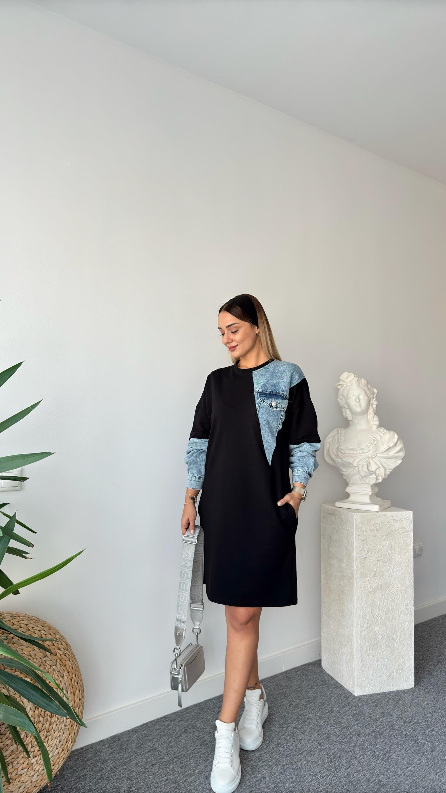 Brodi Kot Detaylı Cepli Sweat Elbise