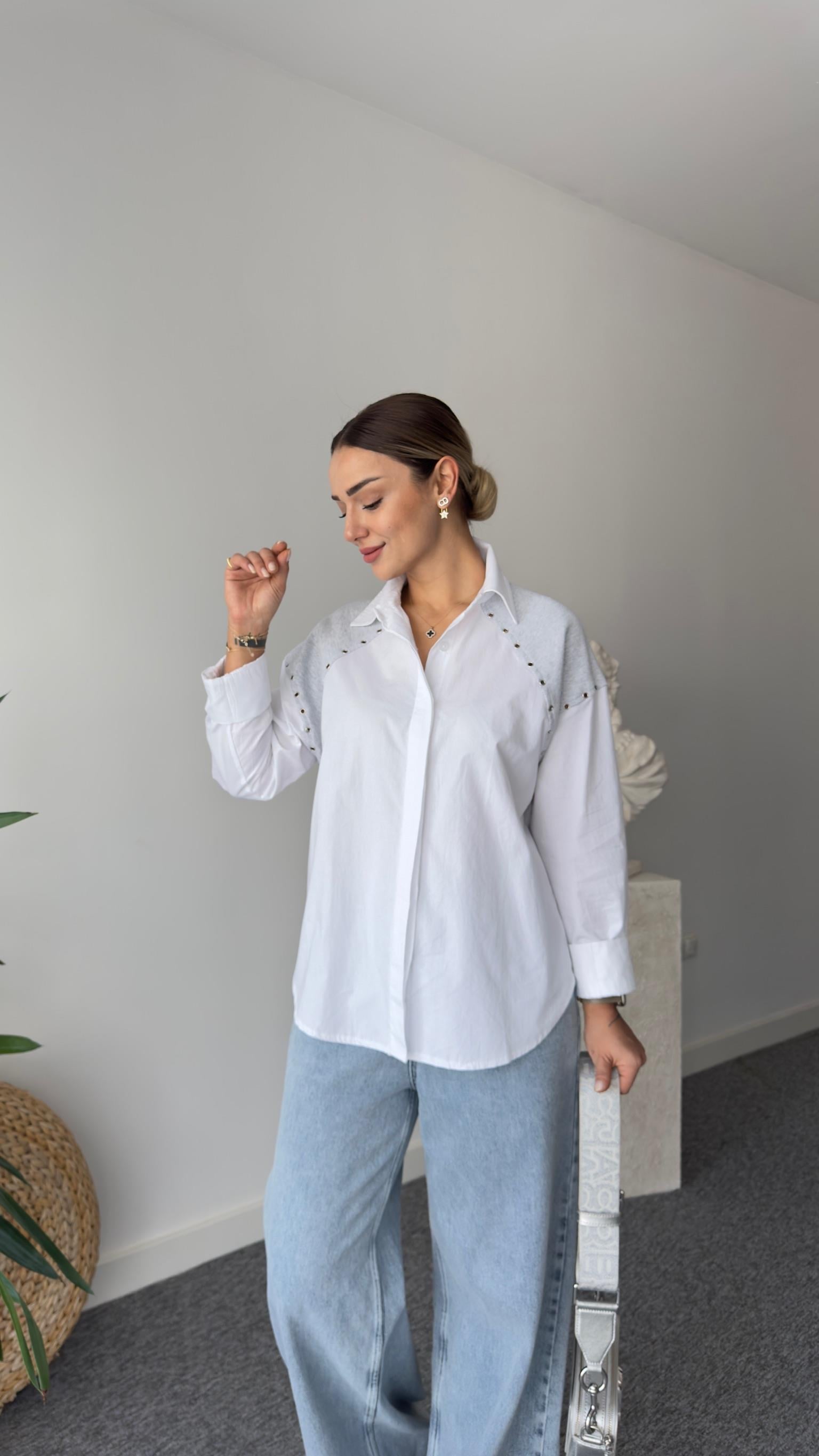 Tws Model Kaşkorse Garnili Poplin Gömlek