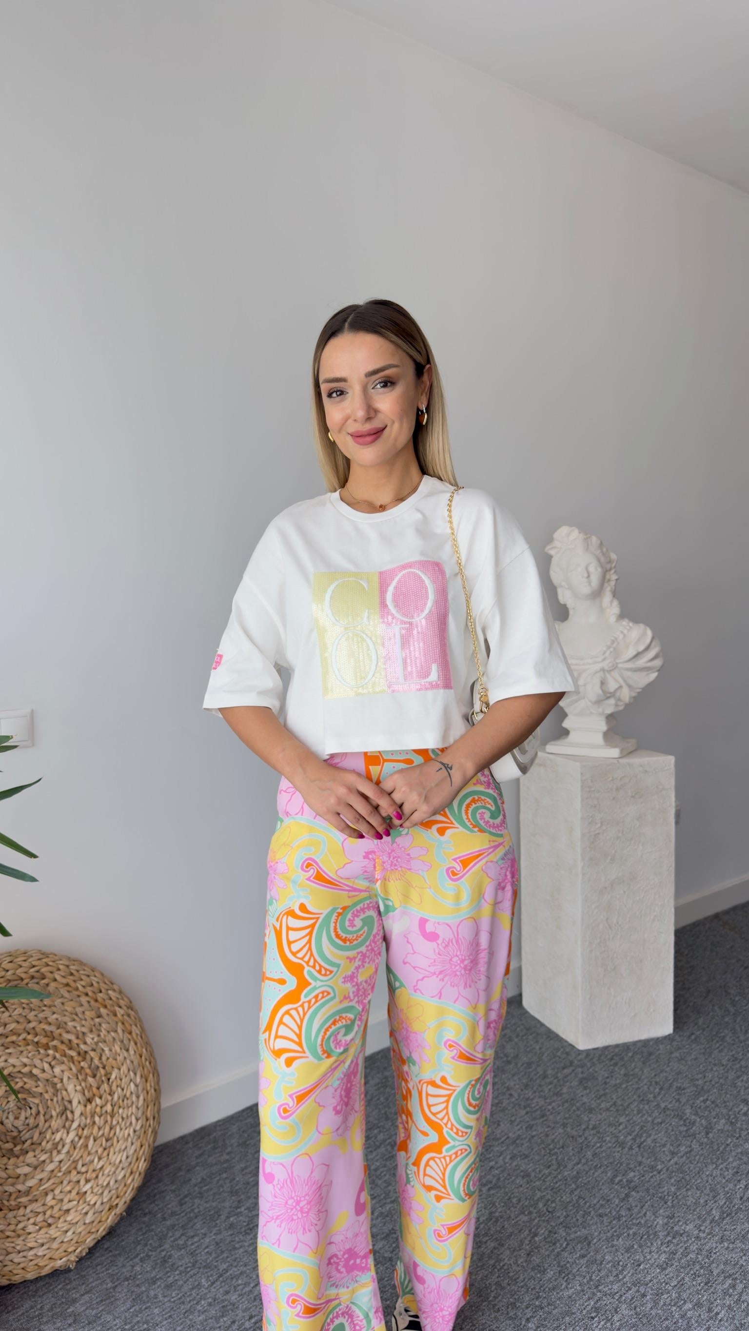 Cool Yazılı Beyaz Tshirt