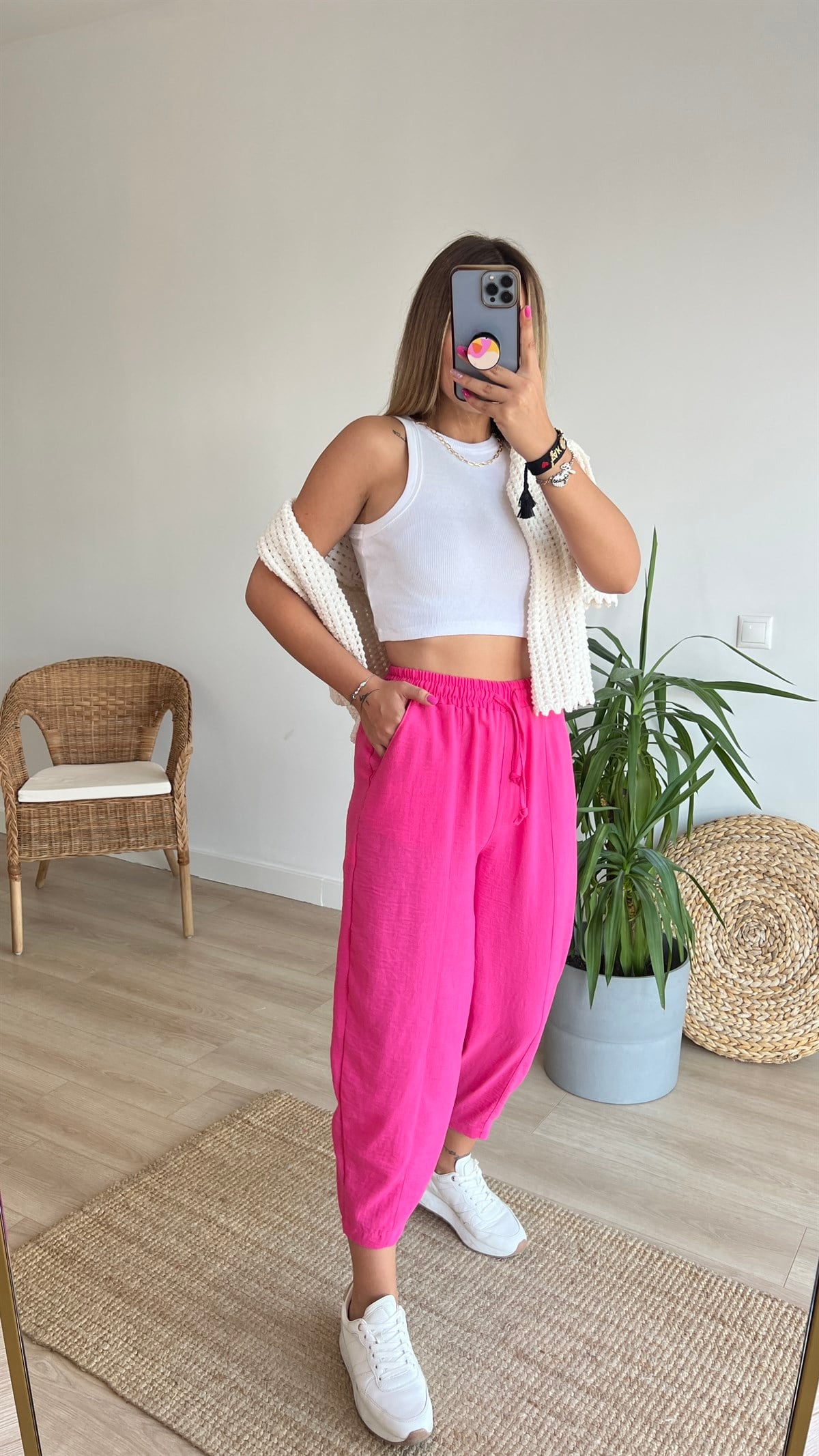 Pembe Şalvar Pantolon