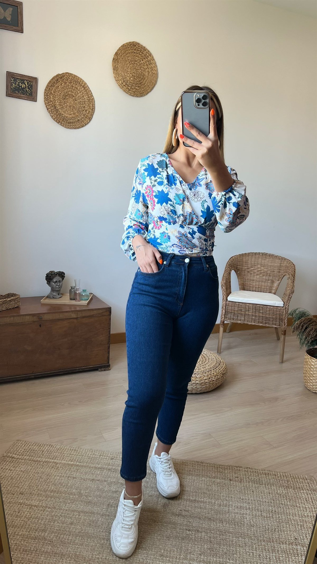 Zara Model Çiçekli Bluz