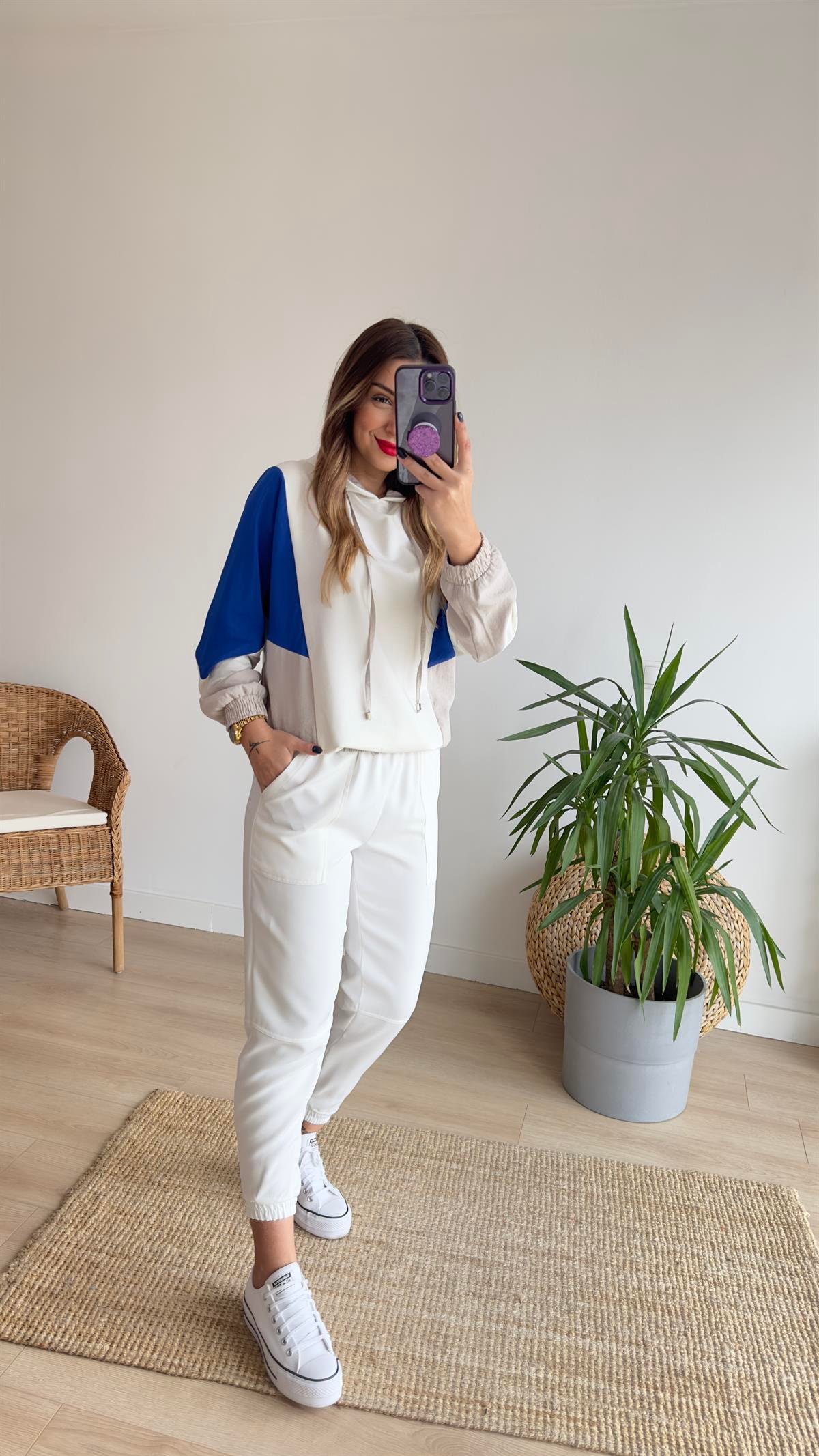 Bel Lastikli Garnili Sweat
