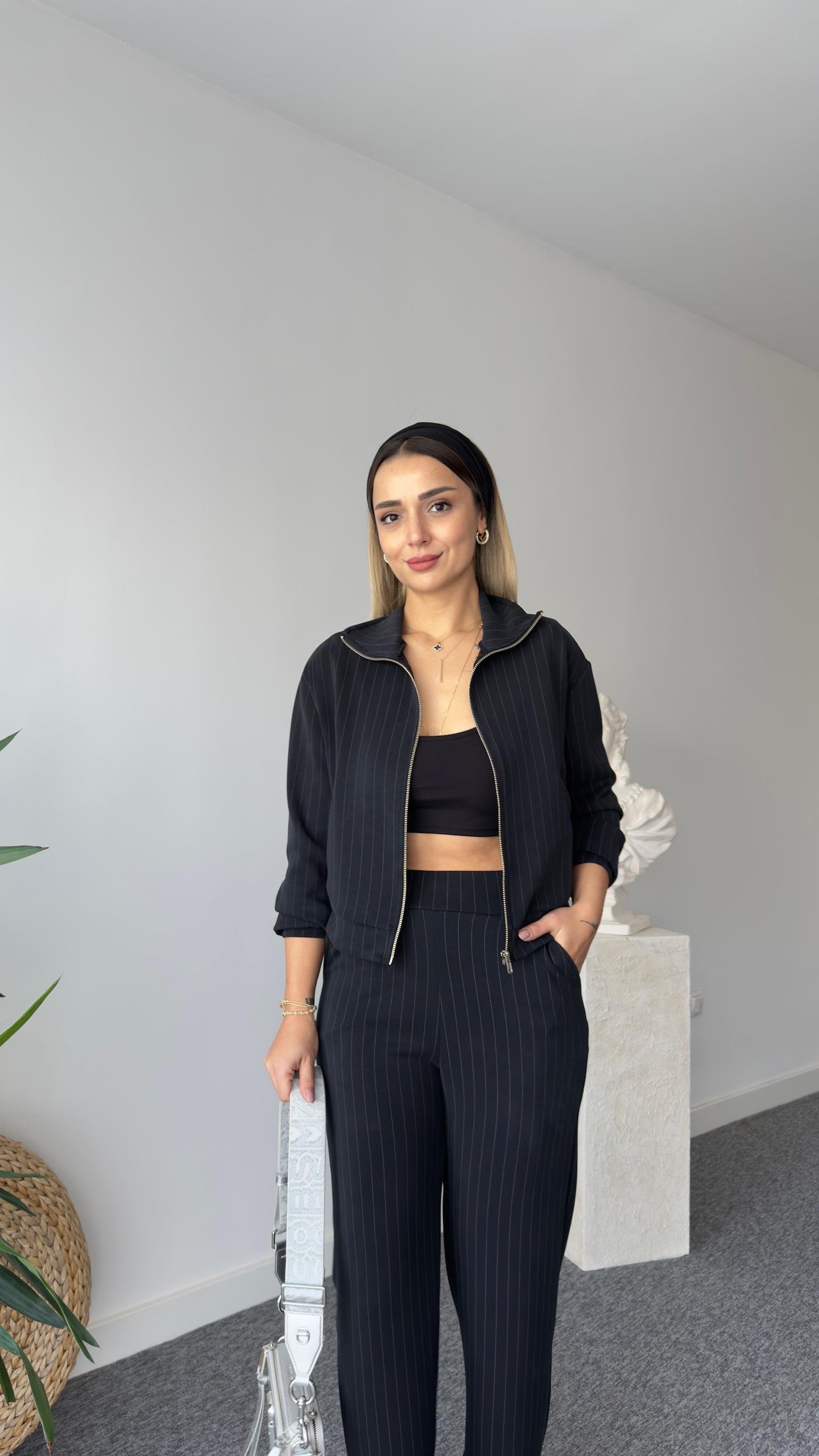Julia Oys Çizgili Modal Takım