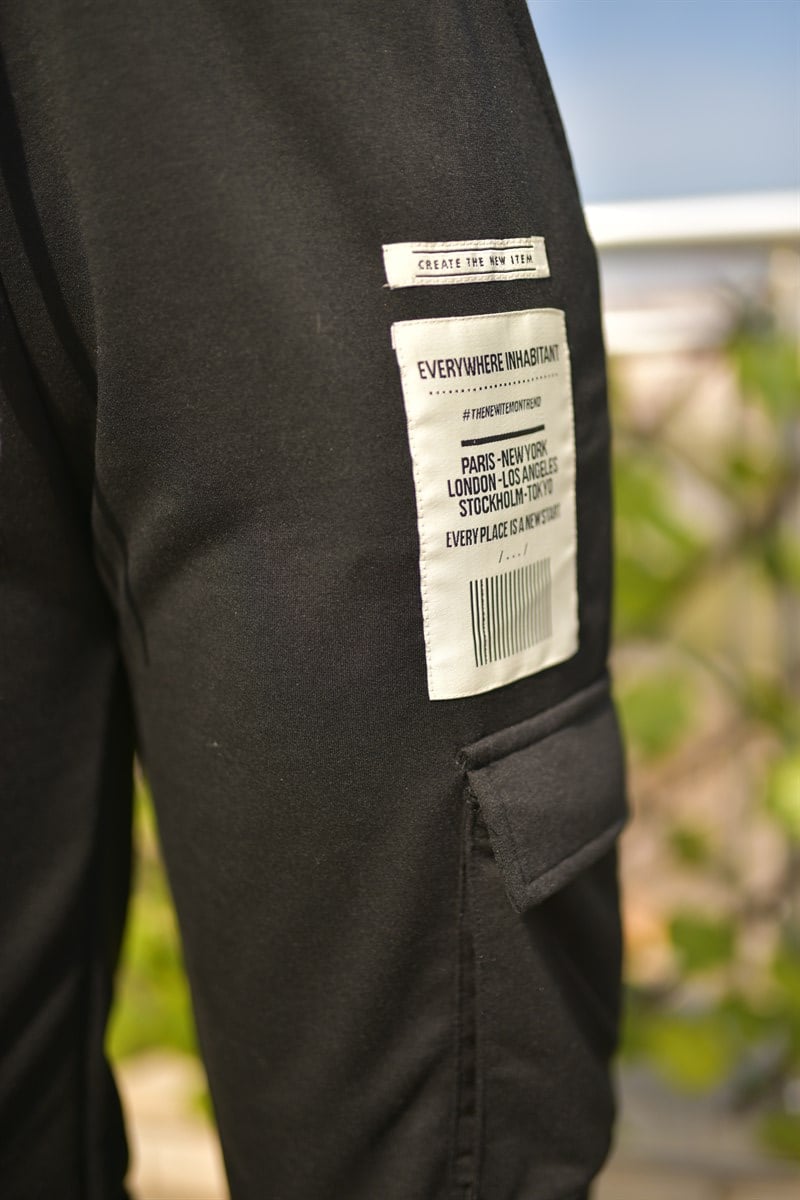 Yazı Detaylı Kargo Pantolon 