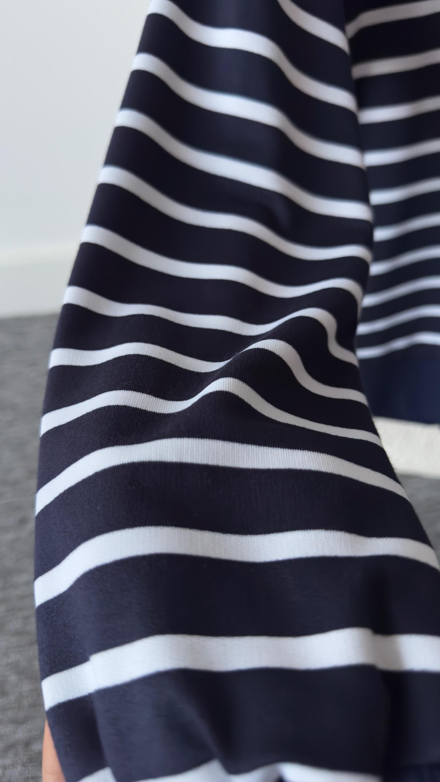 Çizgili Fermuar Detay Laci Sweatshirt