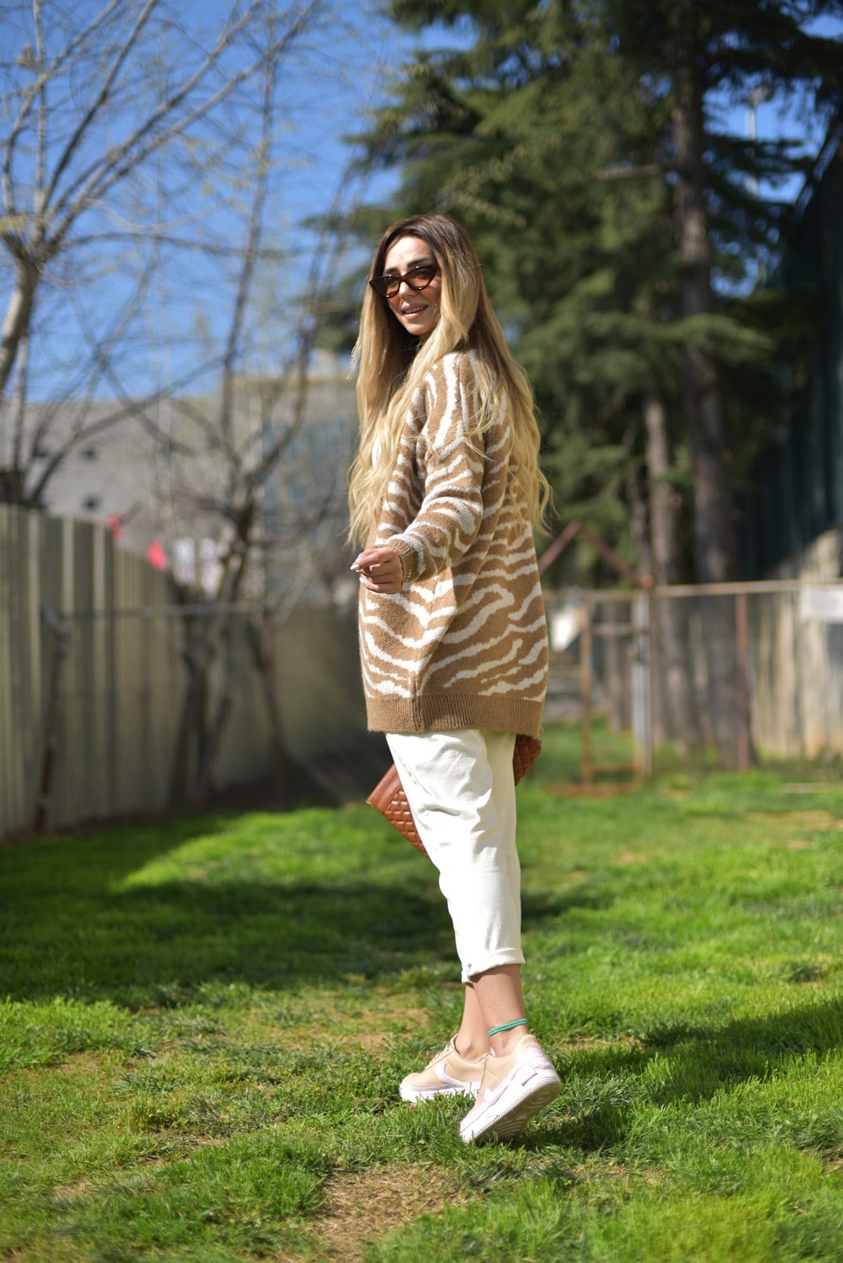 Zebra Desen Hırka