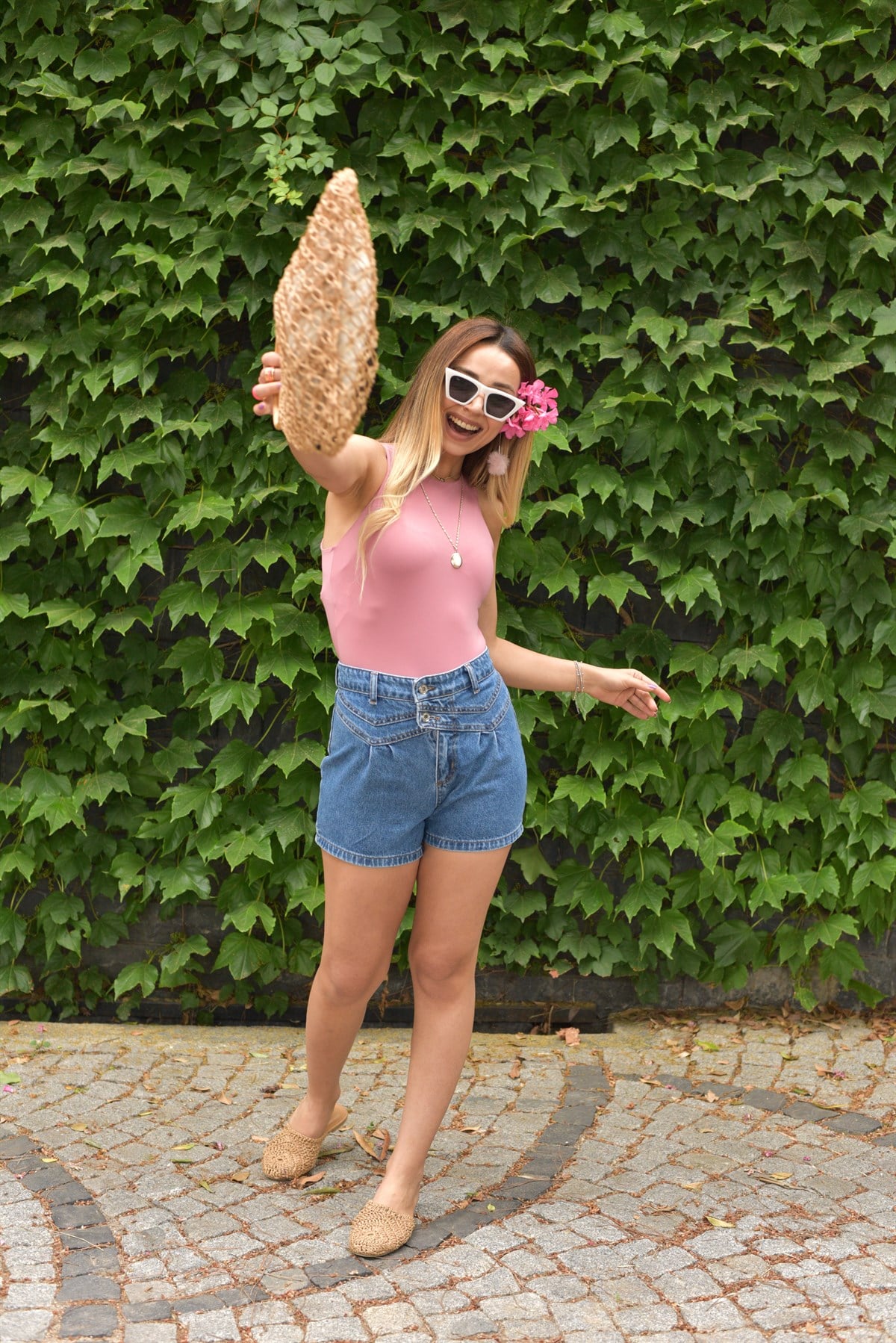 Gül Kurusu Alttan Çıtçıtlı Bodysuit