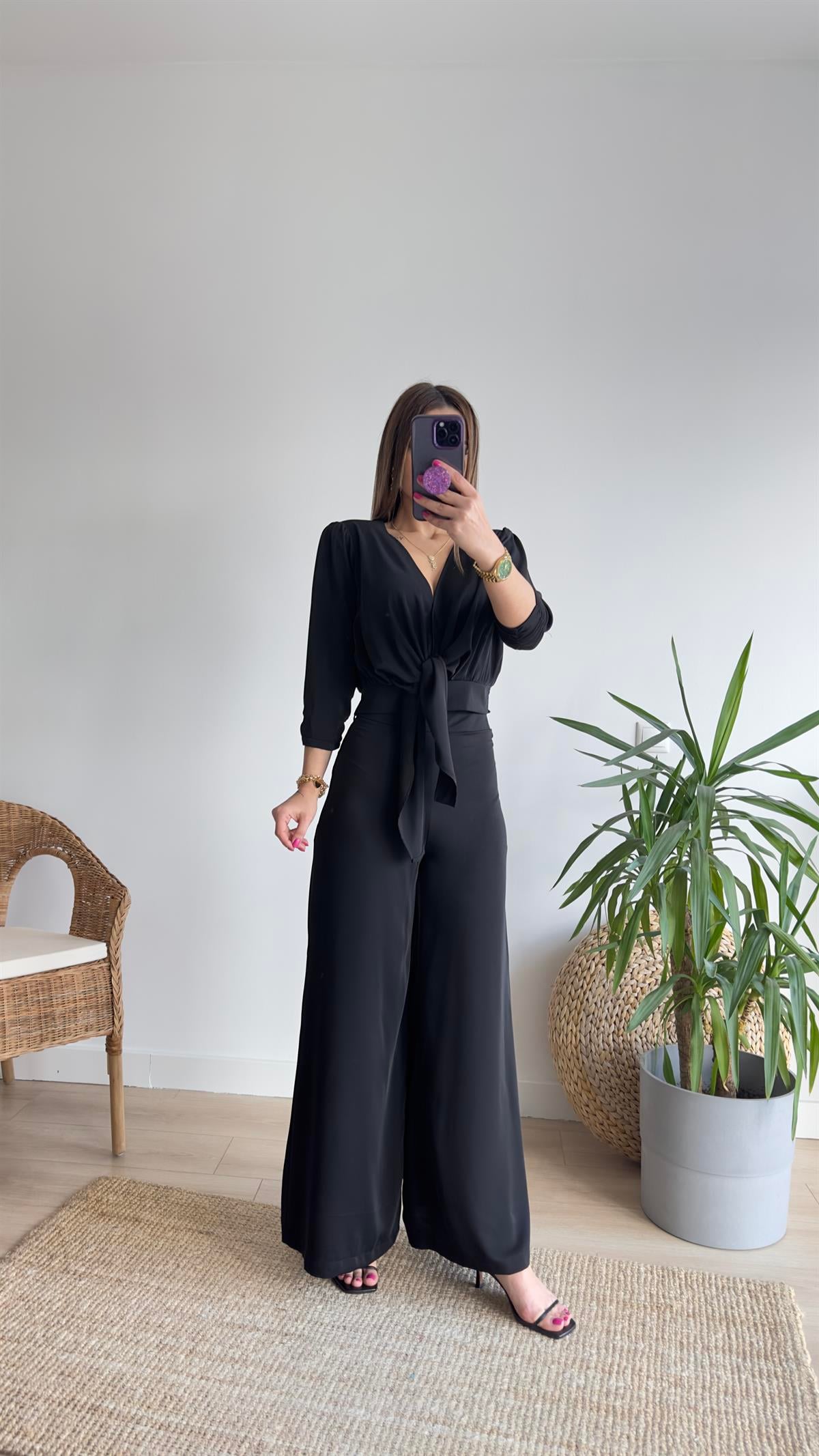 Roma Saten Bluz Pantolon Takım