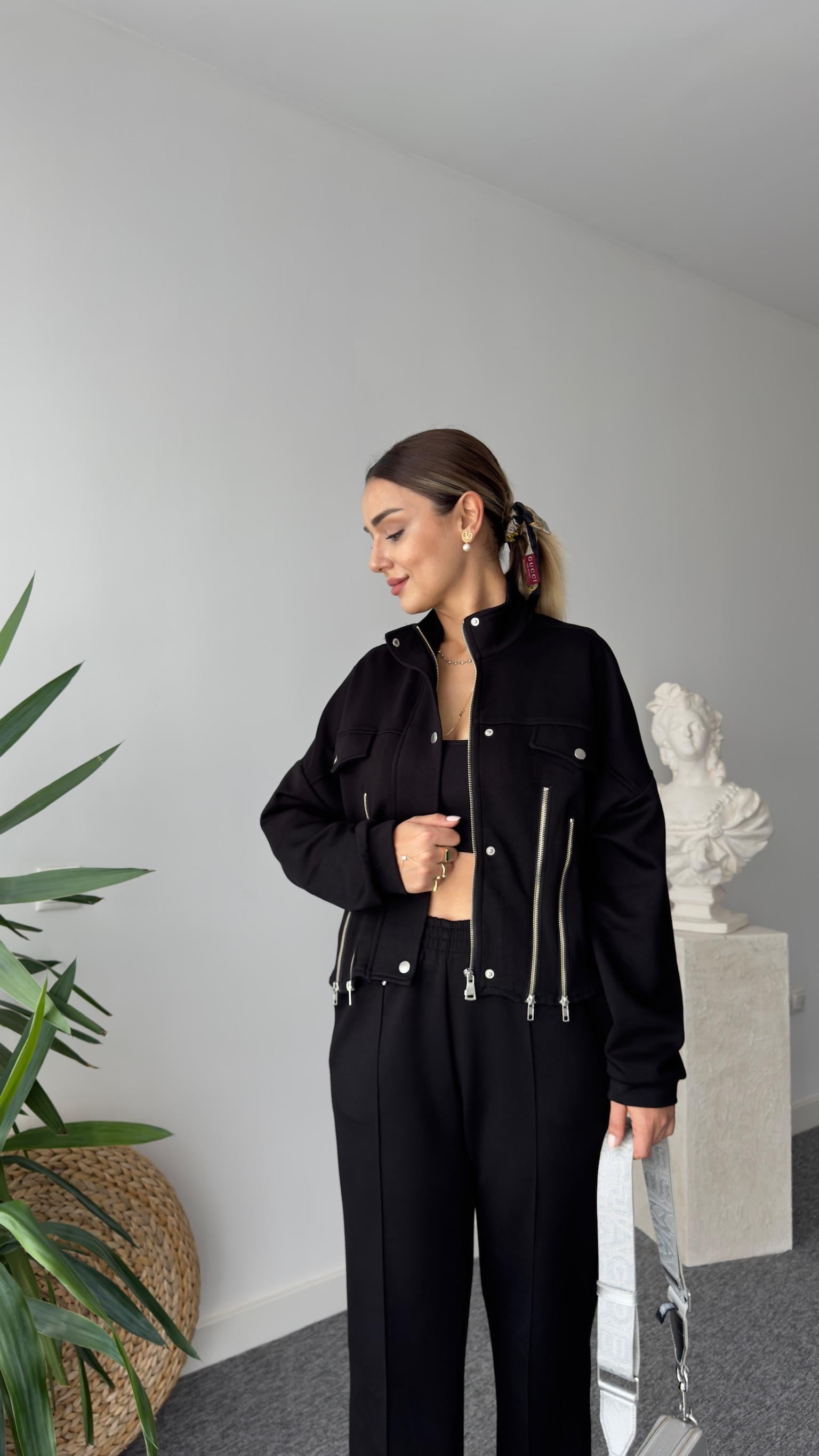 Tws Model Fermuar Detaylı İkili Takım