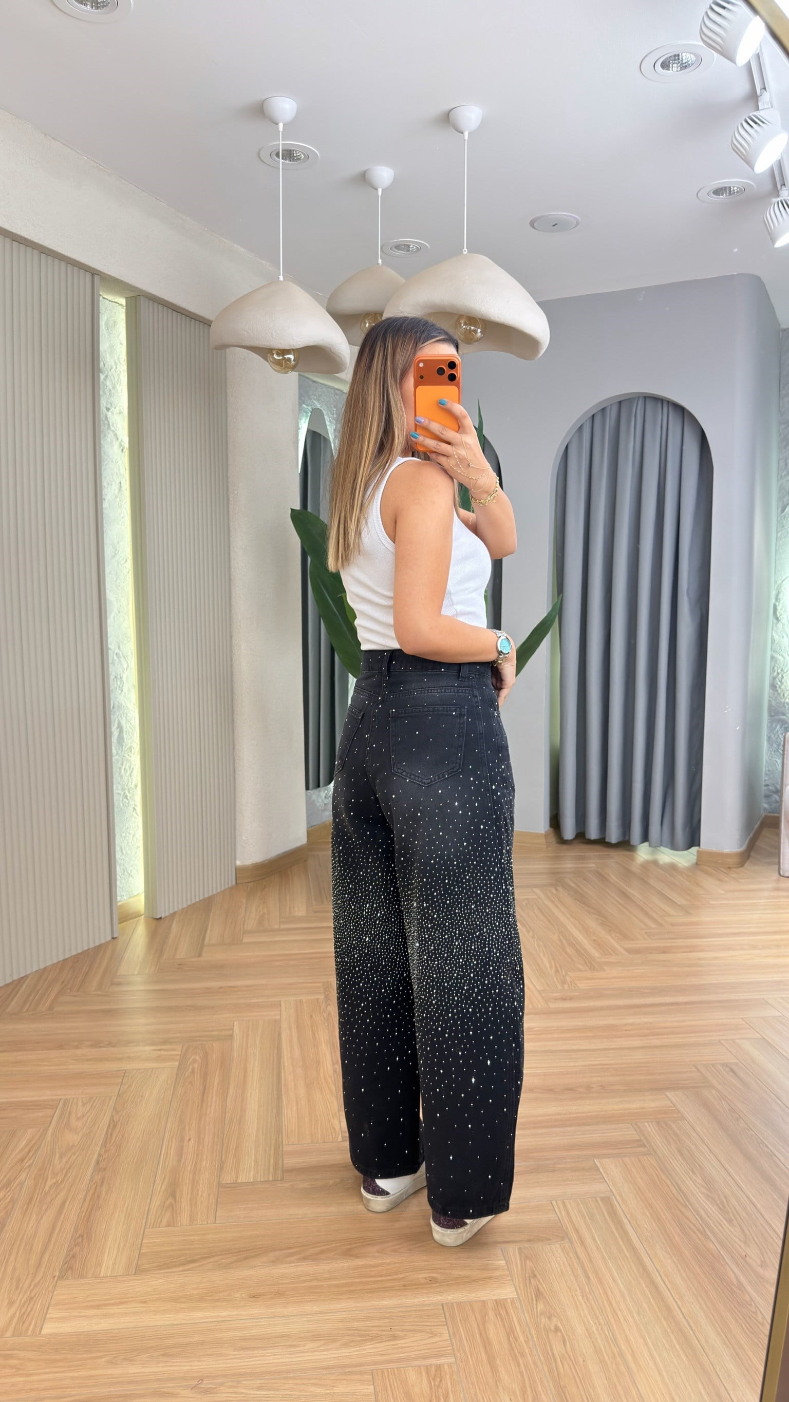 Nifas Taş Detaylı Balon Jean