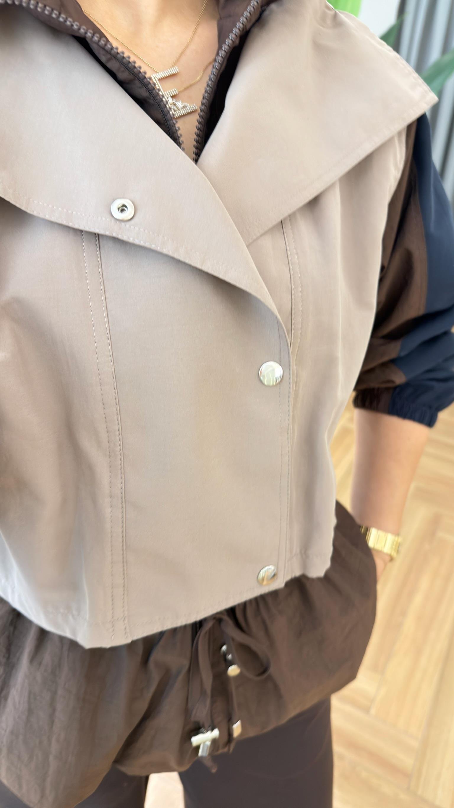 Kahve Darci Trenç Detaylı Tasarım Takım