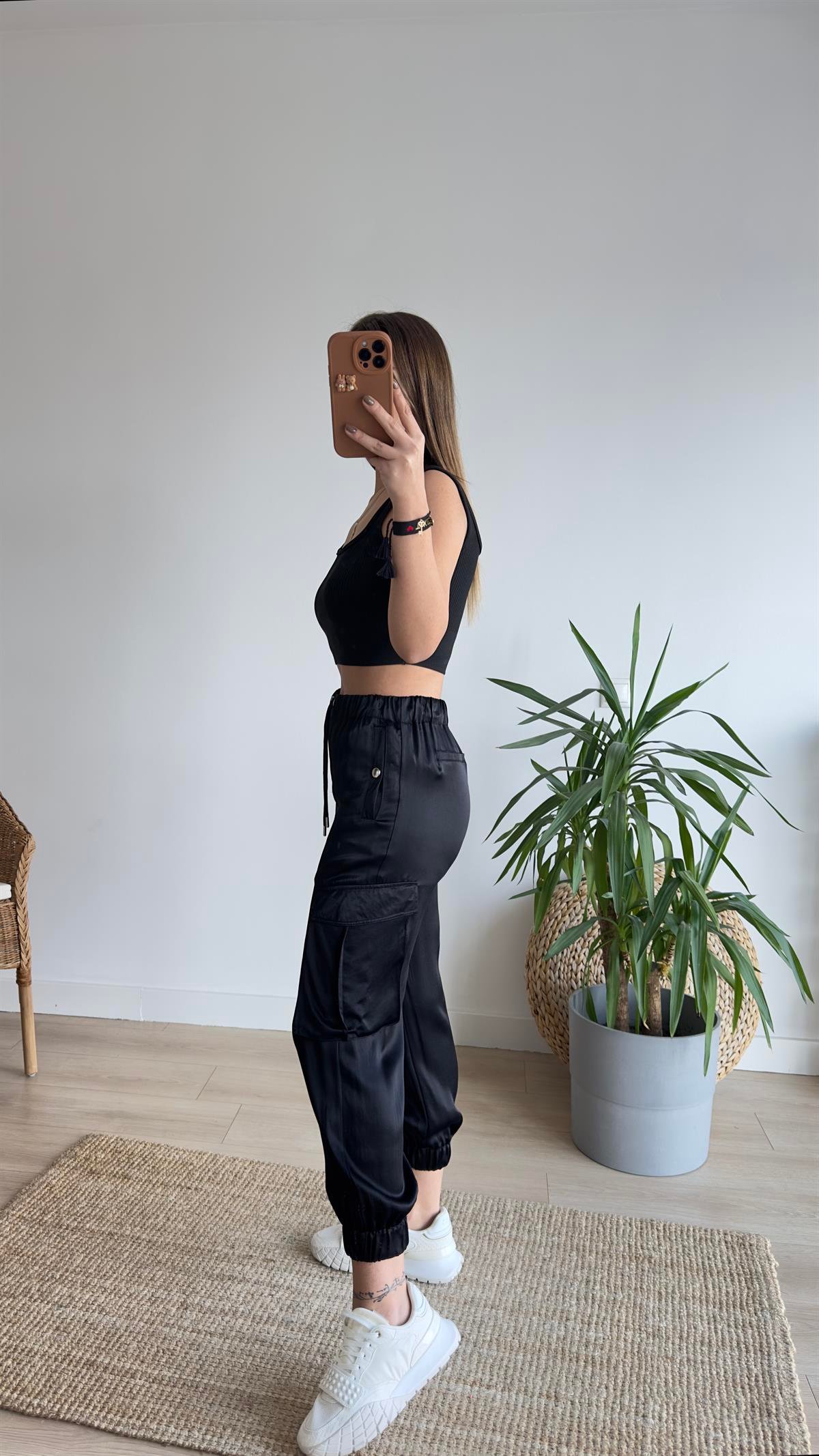 Saten Jogger Pantolon