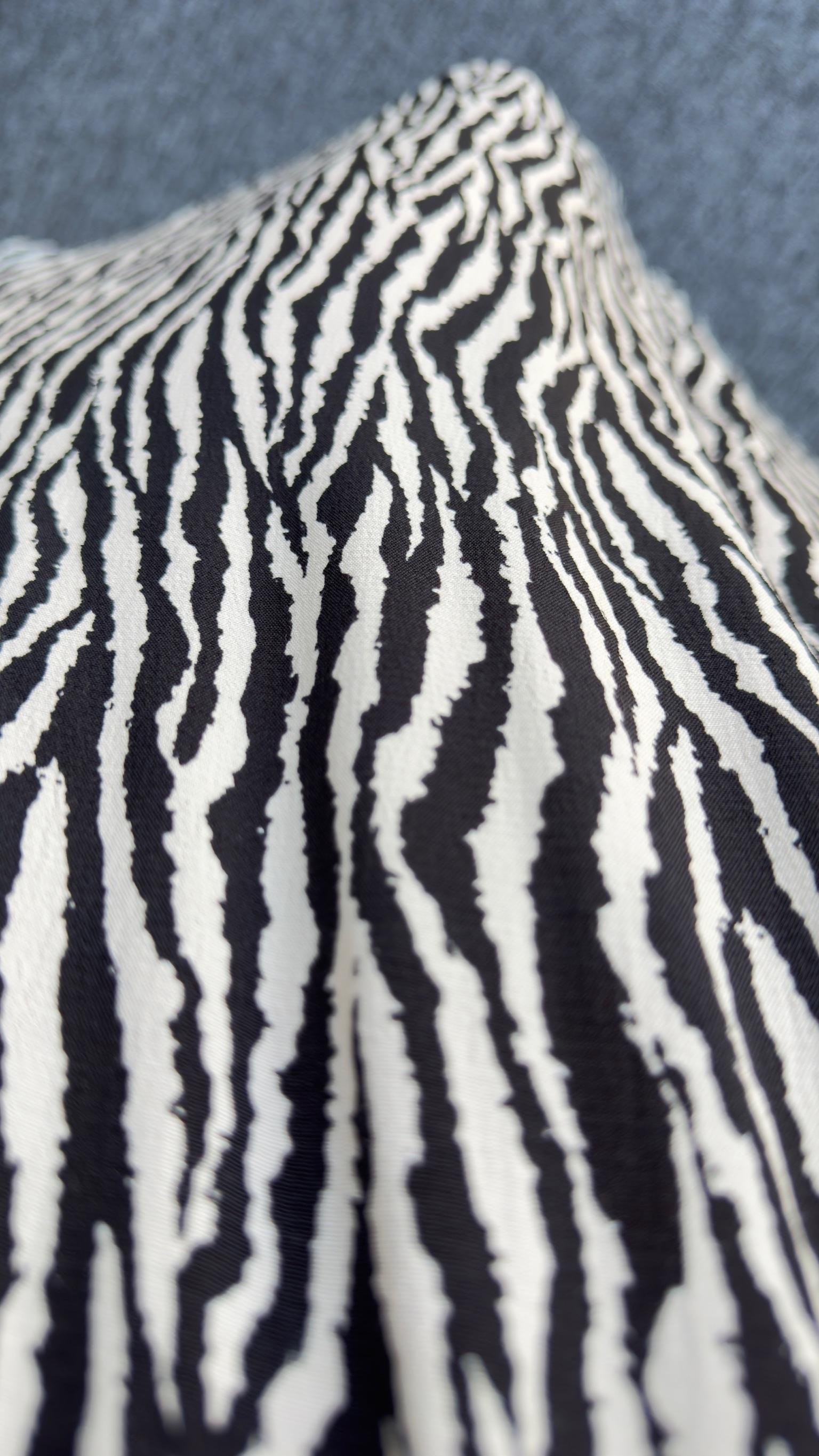 Glos Zebra Desen Elbise 