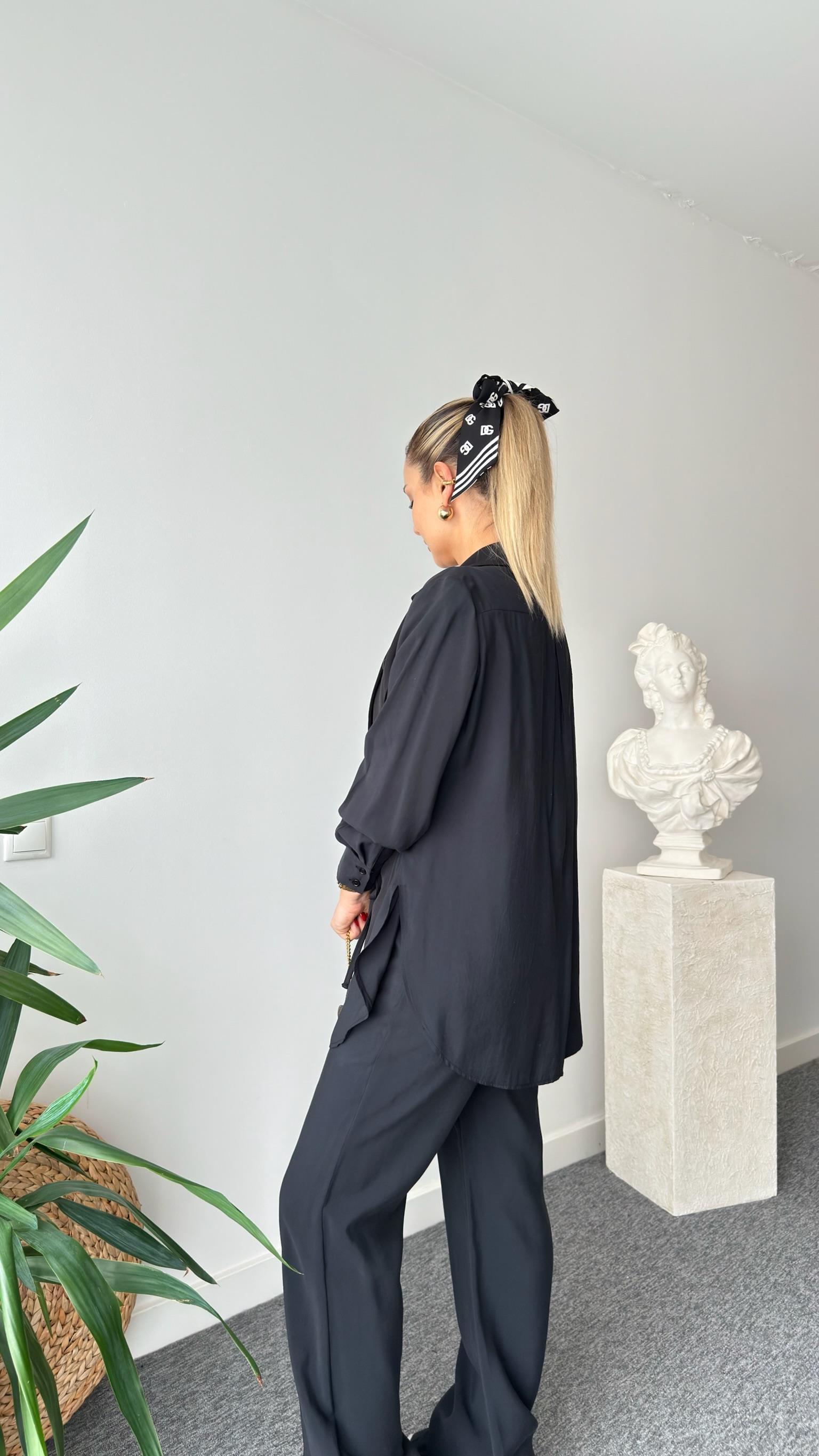 Spit Tensel Garnili Bağlamalı Ceket Pantolon Takım