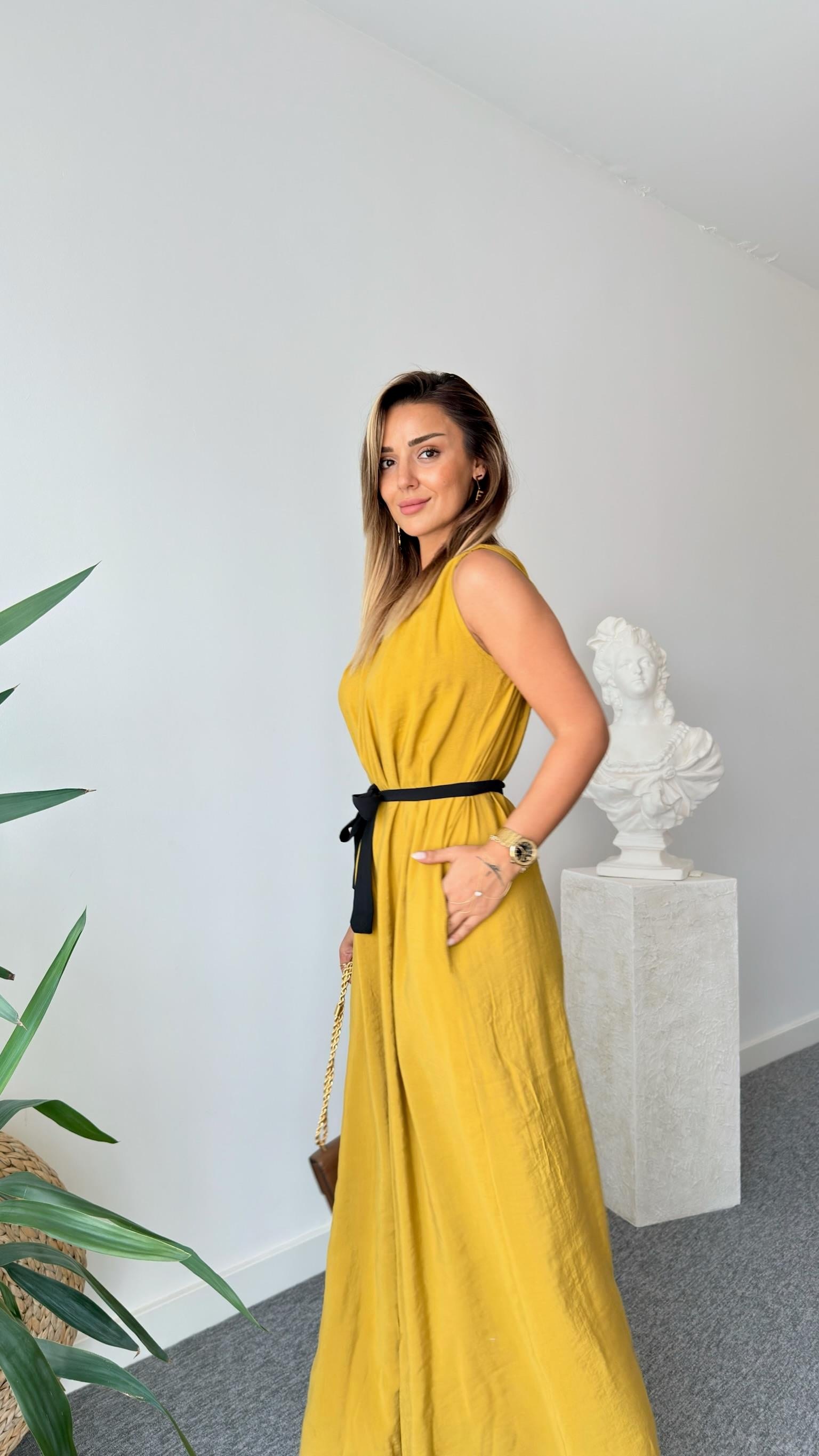 Olive Maja Orj Marka Kuşaklı Tulum