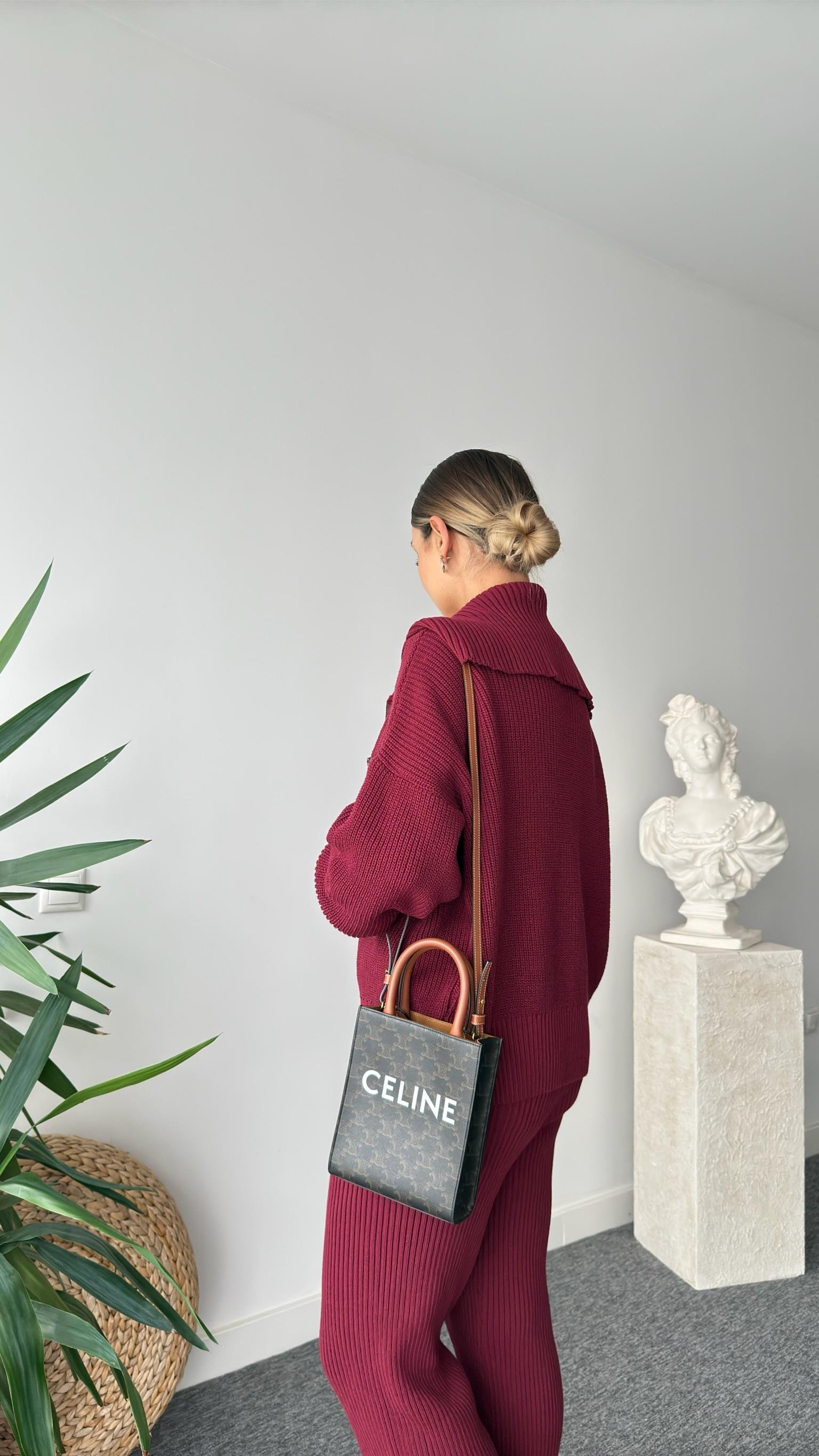 Camilo Paraşüt Garnili Bordo Triko Takım