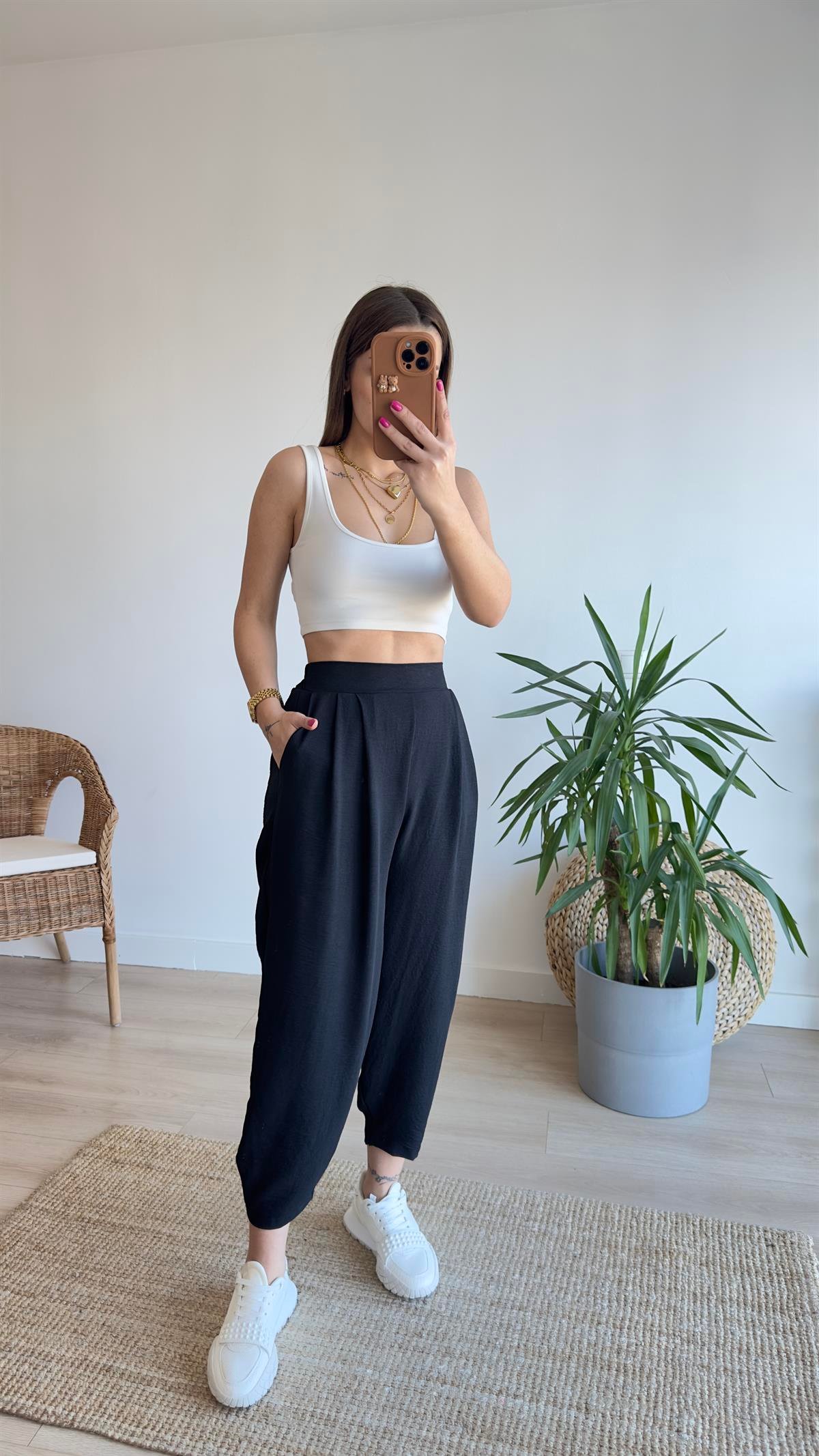 Pileli Şalvar Model Pantolon