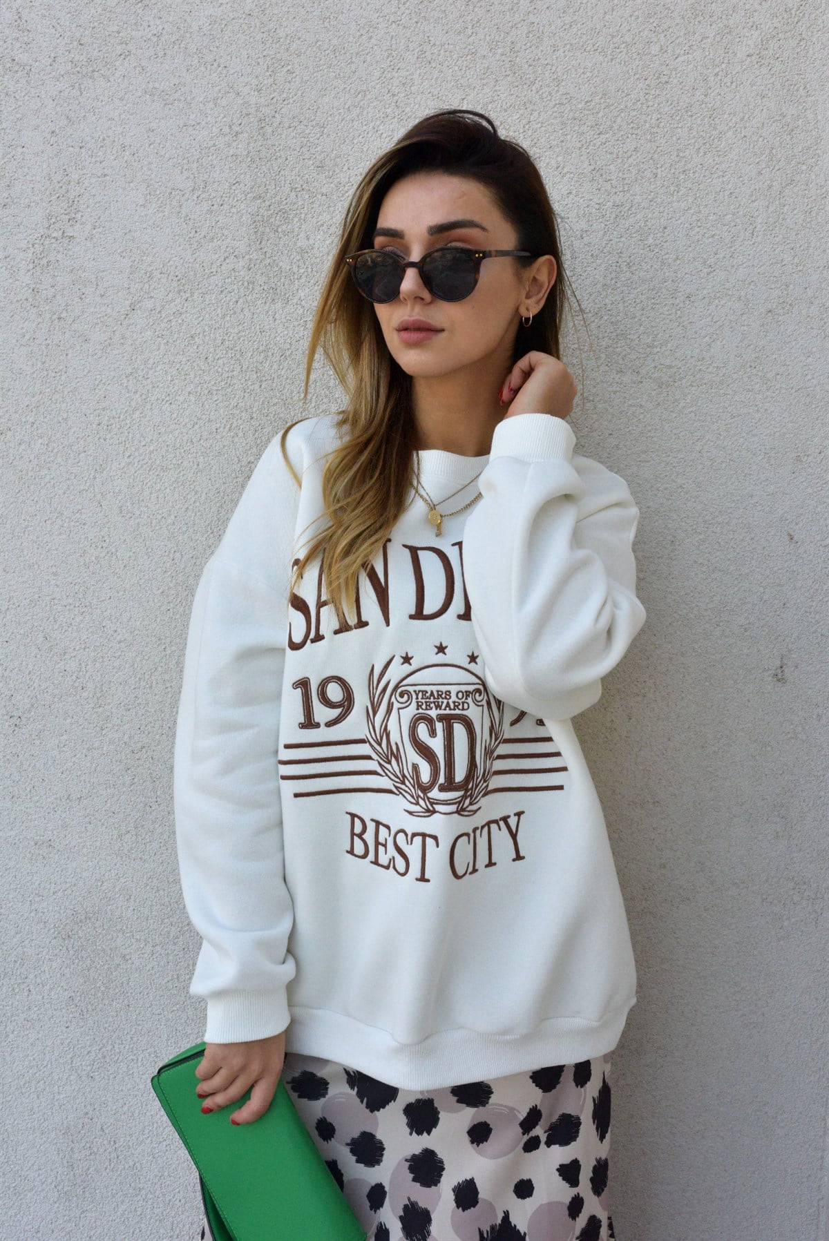 San Diego Nakışlı Sweatshirt